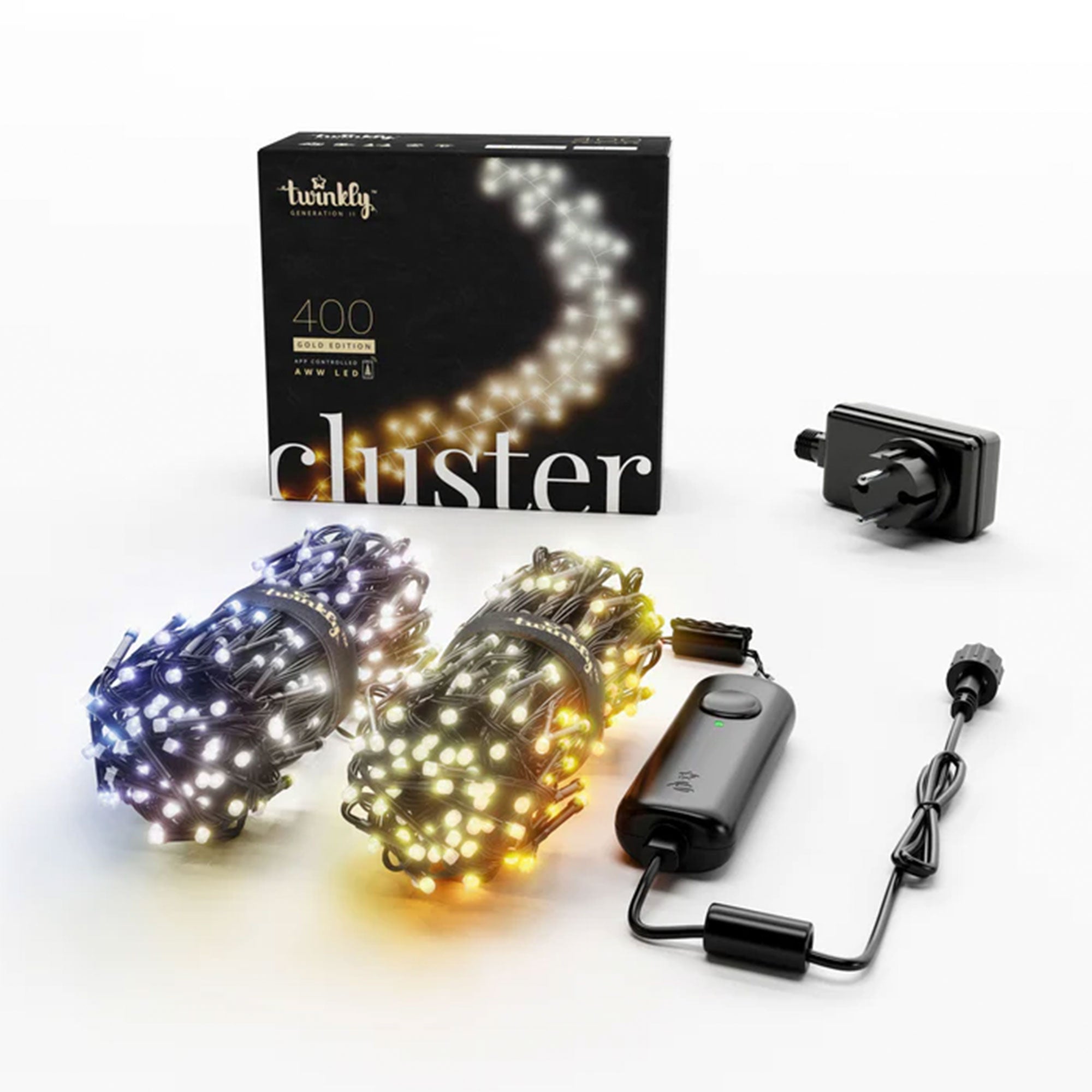 Twinkly 400 LED Amber and White 19.5 Foot Outdoor Lights with USB Music Dongle