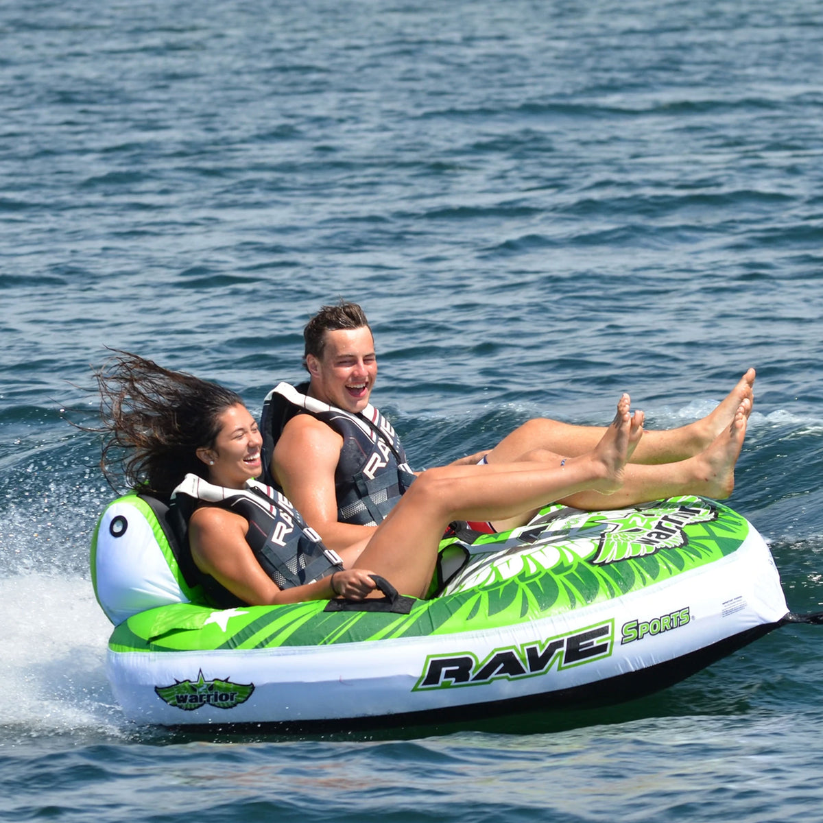 RAVE Sports Ripper 2 Rider Towable Float + Warrior II 2 Rider Towable Float
