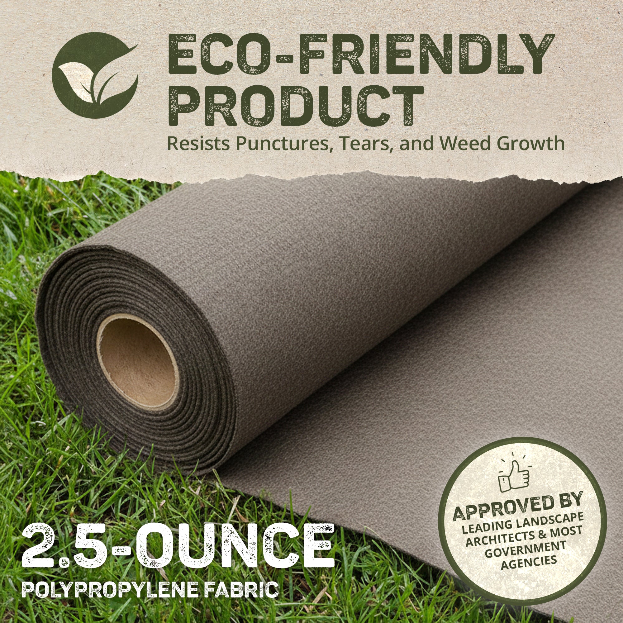 DeWitt 4 x 50 Feet Select Plus Polypropylene Landscape Fabric Home Weed Barrier