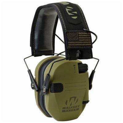 Walker's Razor Slim Shooter Electronic Hearing Earmuffs, Green Patriot (2 Pack)
