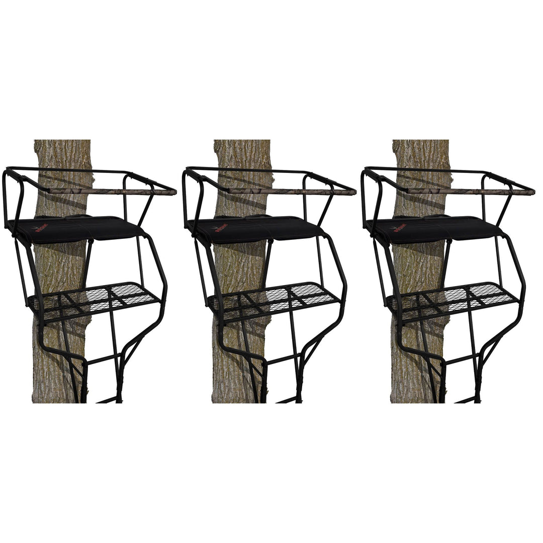Big Game Guardian DXT Portable 2 Hunter Tree Ladder Stand, 18 Foot (3 Pack) - VMInnovations