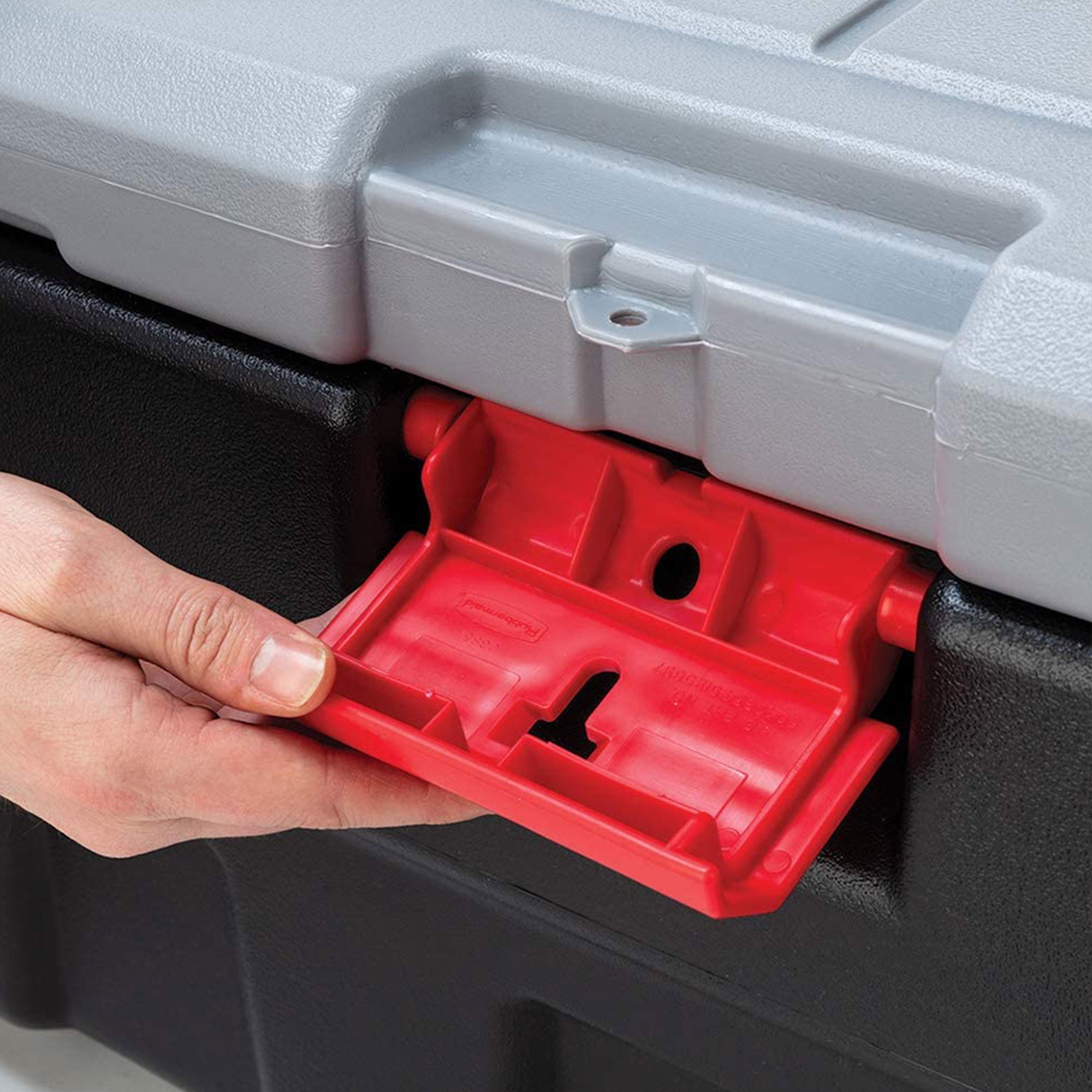 Rubbermaid 35 Gallon Action Packer Lockable Latch Storage Box, Black (Open Box) - VMInnovations