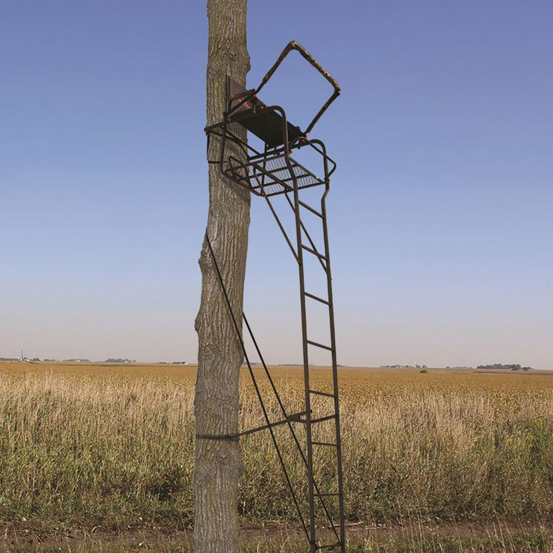 Big Game Hunter HD 1.5 Deer Hunting 18.5 Foot 1 Person Ladder Tree Stand, 2 Pack - VMInnovations