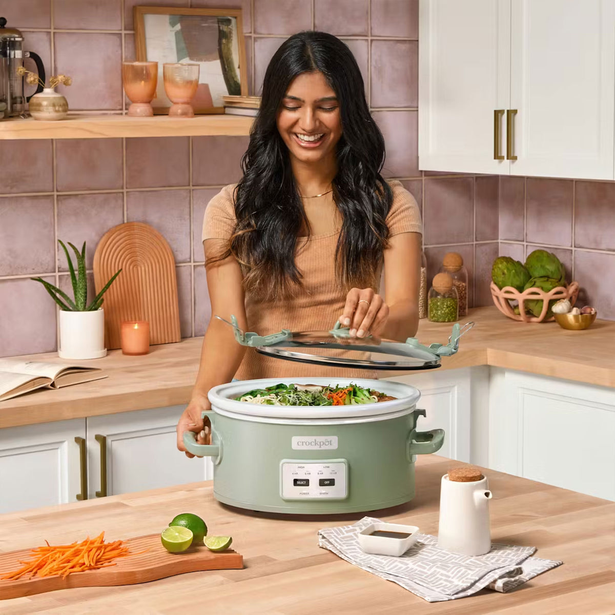 Crock Pot 6 Qt Cook & Carry Programmable Slow Cooker w/Locking Lid (Open Box)