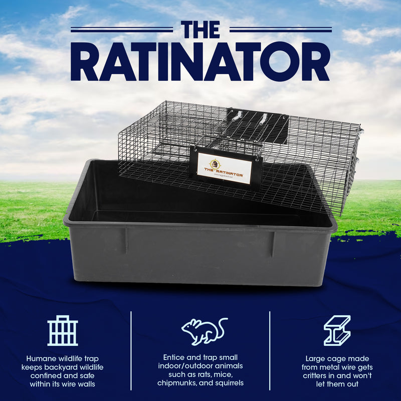 Rugged Ranch RATTR Ratinator Live Rat Squirrel Chipmunk Metal 2 Door Trap Cage