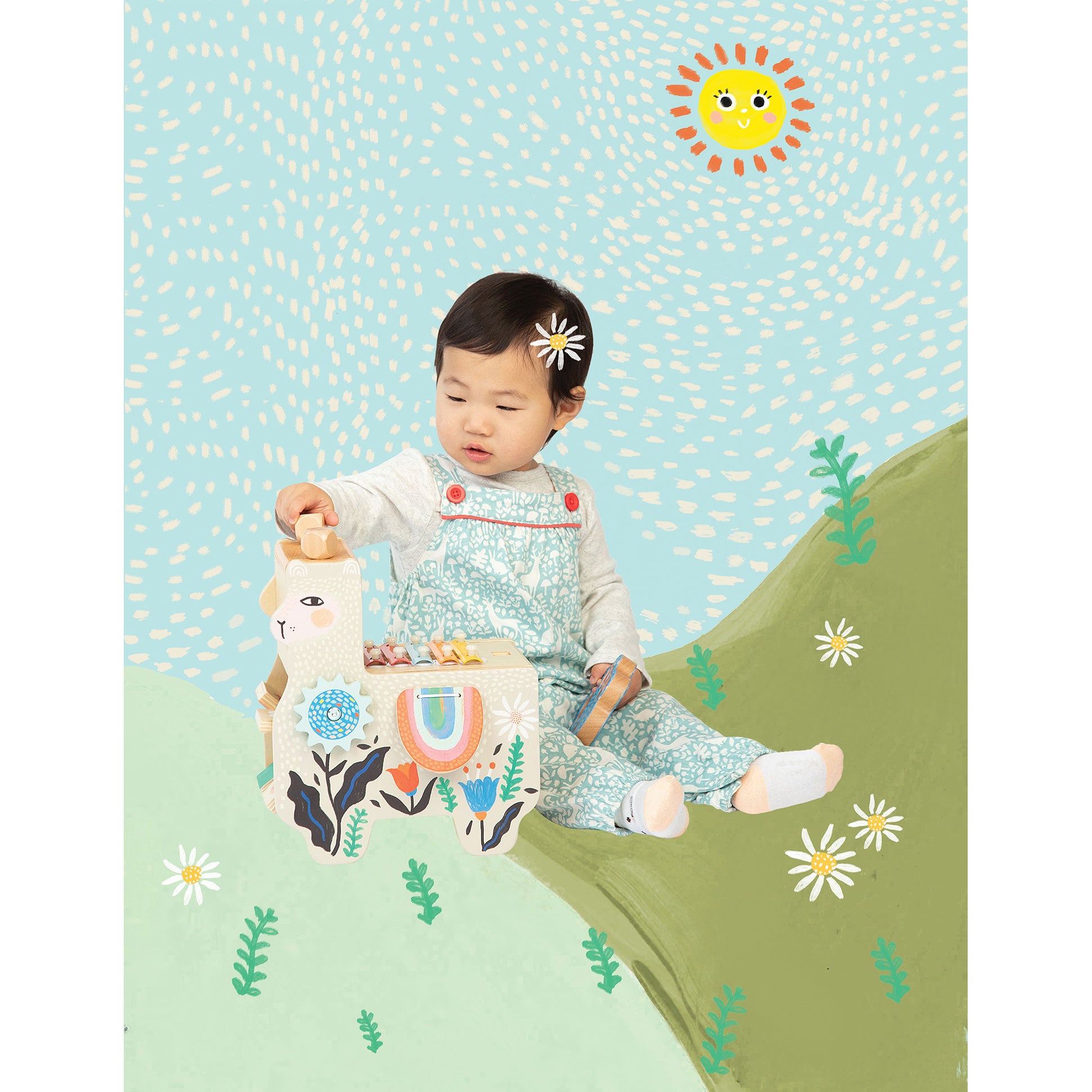 Manhattan Musical Lili Llama Wooden Toddler Xylophone Activity Toy (Open Box)