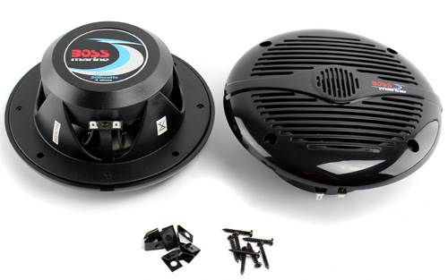 NEW BOSS MR60B 6.5" 2-Way 200W Marine/Boat Speakers Water Resistant Black