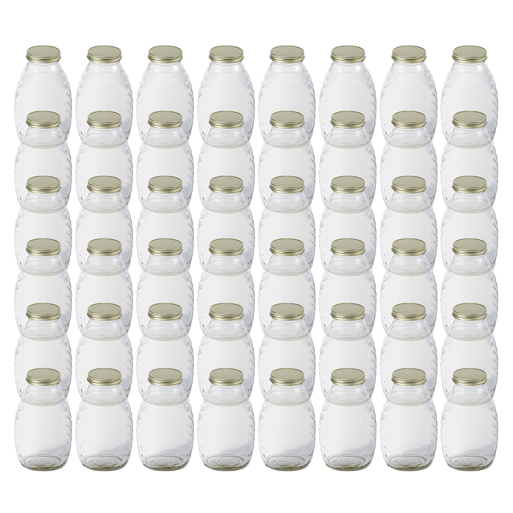 Little Giant HJAR16 16-Ounce Beekeeping Honey Skep Jar w/ Airtight Lid (48 Jars) - VMInnovations