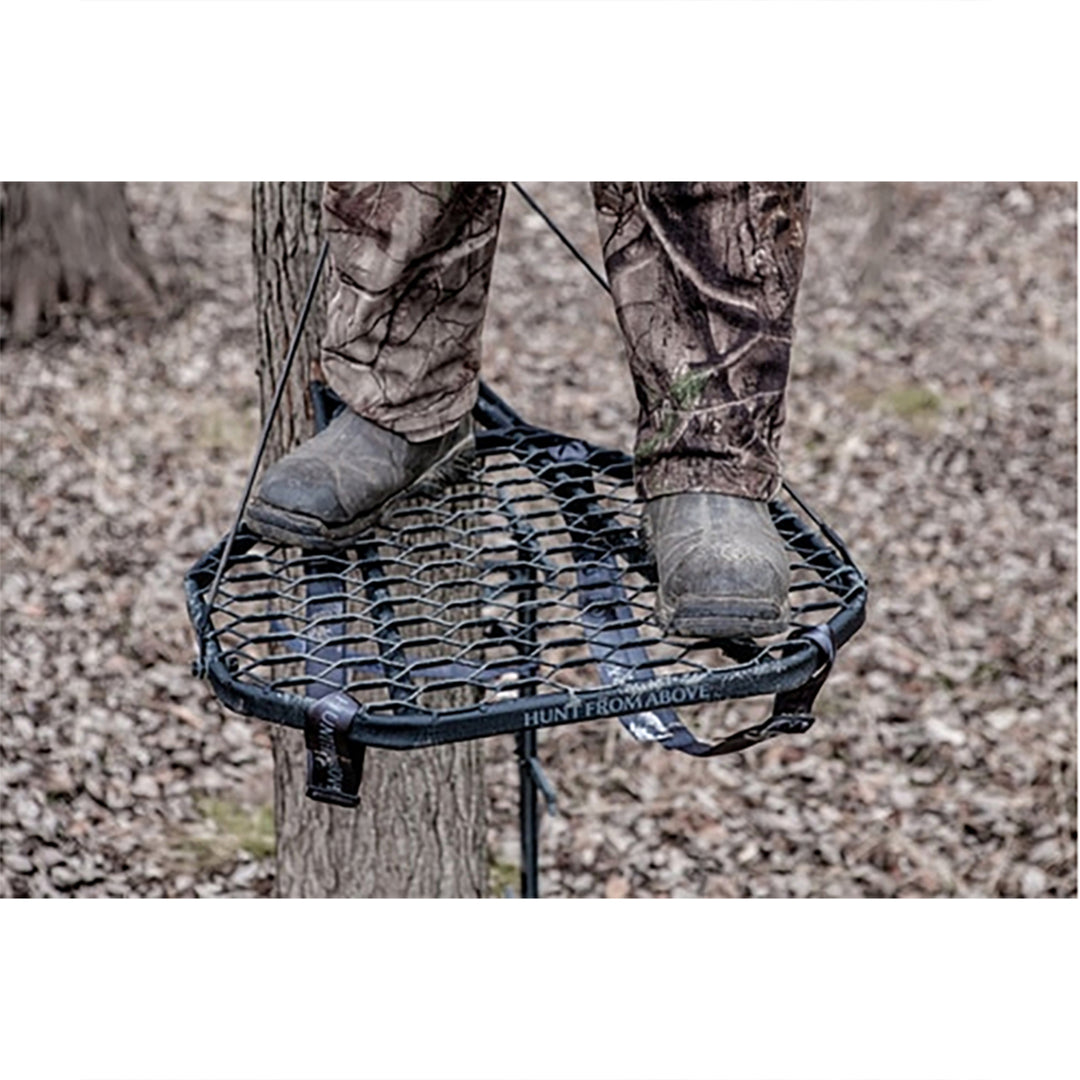 Hawk Ranger Traction Climbing Sticks with Treestand and Full Body Safety Harness - VMInnovations