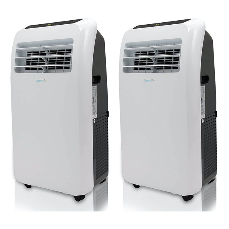 SereneLife SLACHT128 Portable 12000 BTU Room Air Conditioner & Heater (2 Pack)