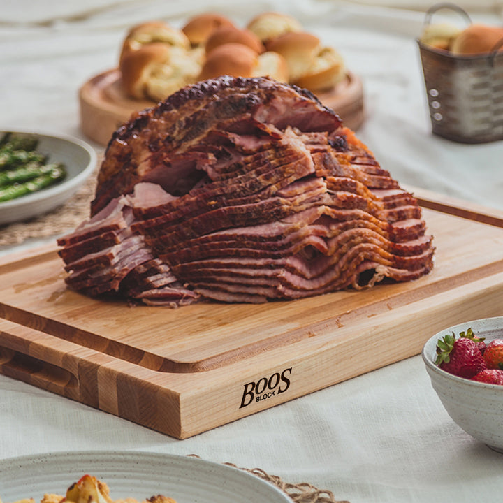 John Boos Large Maple Wood Edge Grain Reversible Cutting Board, 20" x 15" x 1.5" - VMInnovations