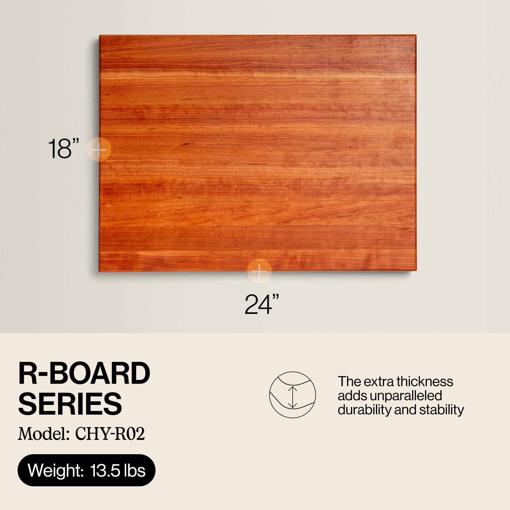 John Boos Cherry Wood Reversible Cutting Board & Mystery Oil and Moisture Cream - VMInnovations