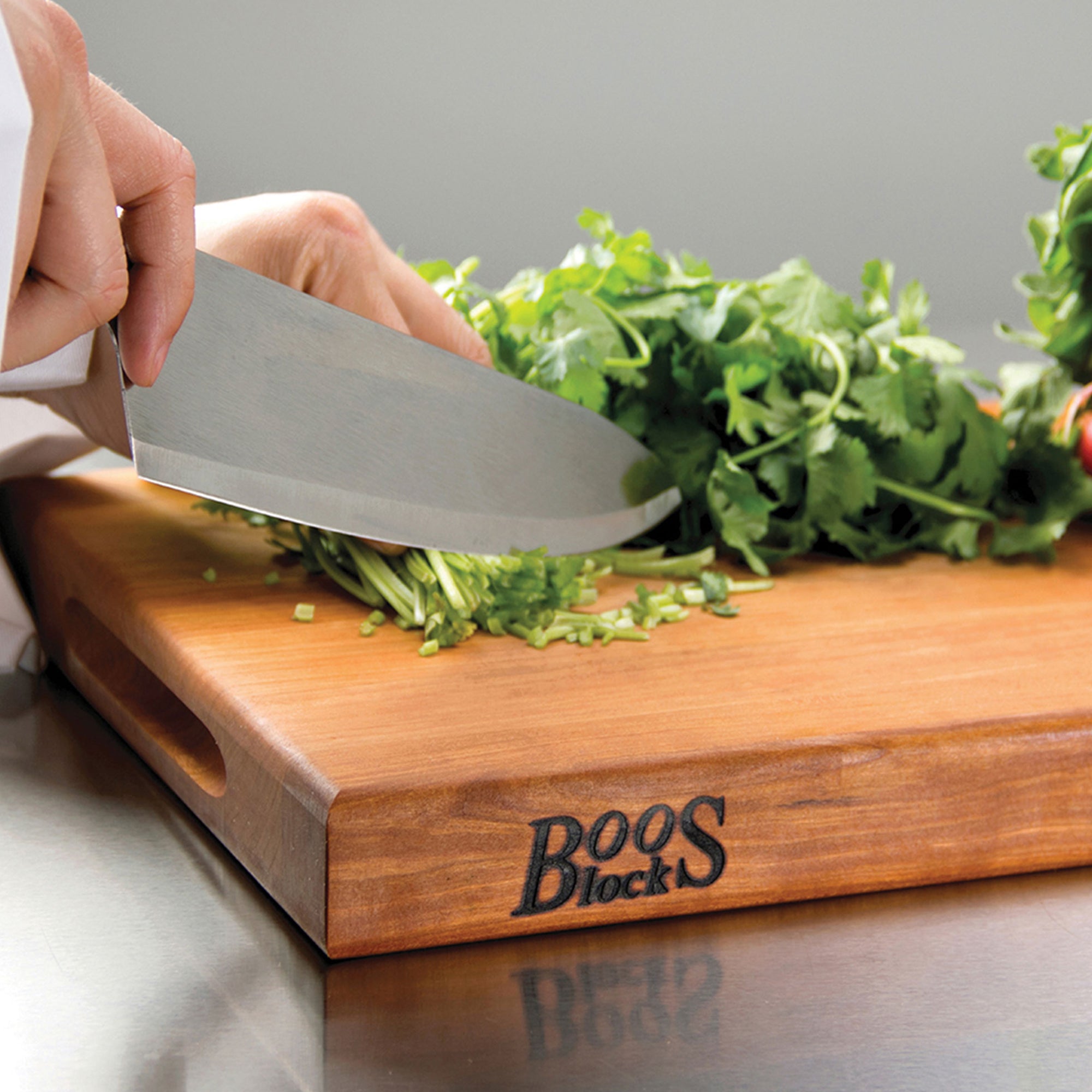 John Boos Cherry Wood Edge Grain Reversible Cutting Board, 24 x 18 x 1.5 Inches