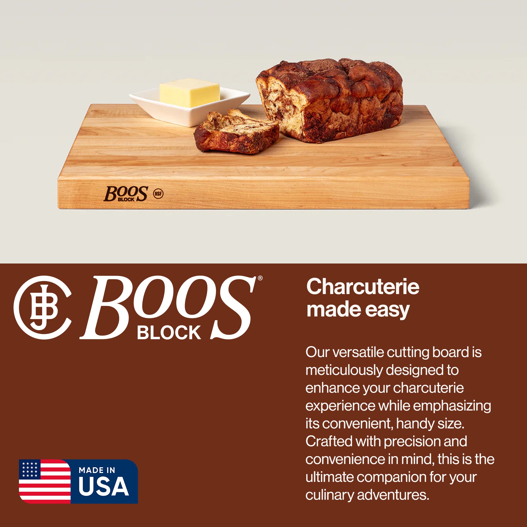 John Boos Platinum Series Reversible Wood Cutting Board, 20"x15"x1 3/4", Maple