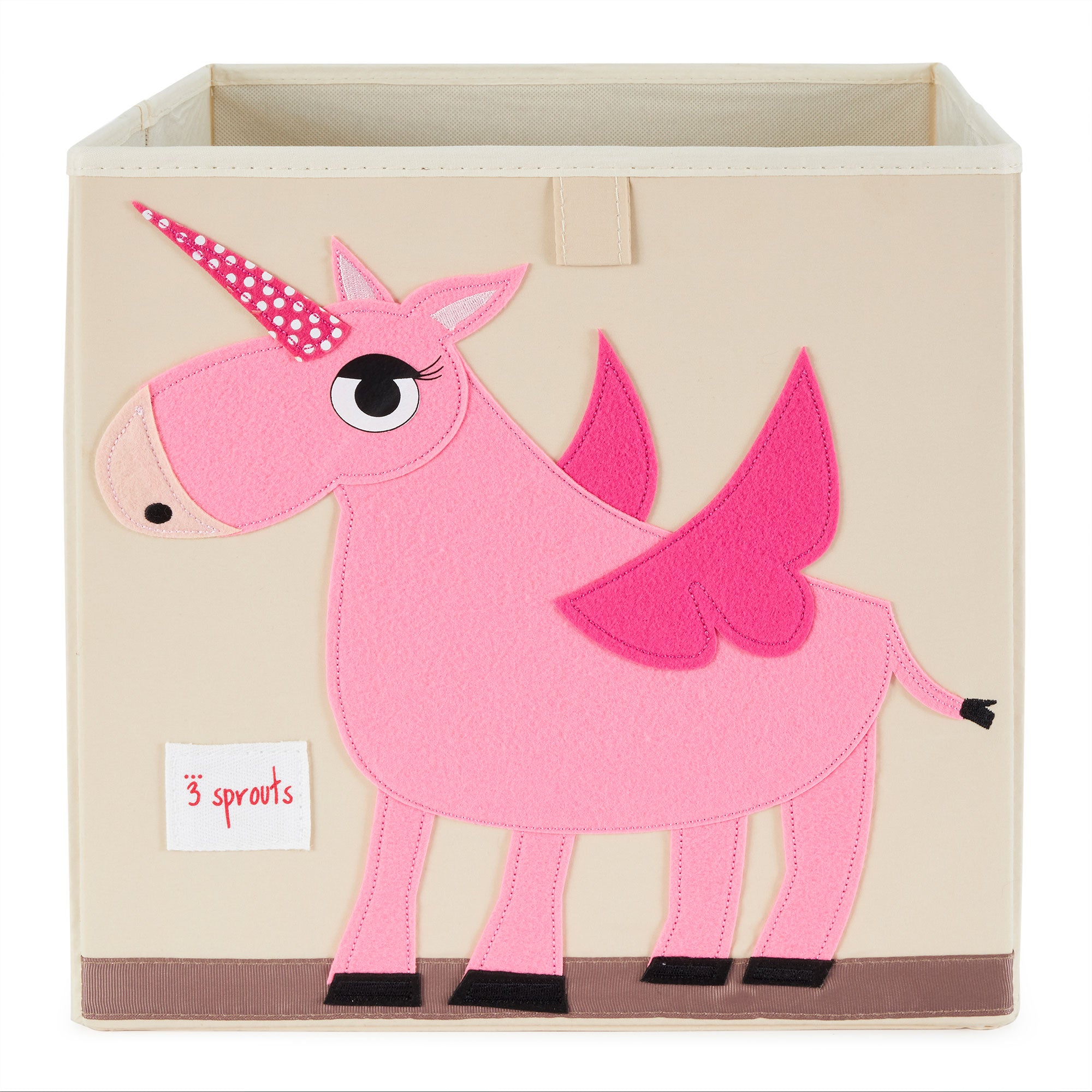 3 Sprouts Foldable Fabric Storage Cube Box Peacock Toy Bin w/ Unicorn Toy Bin