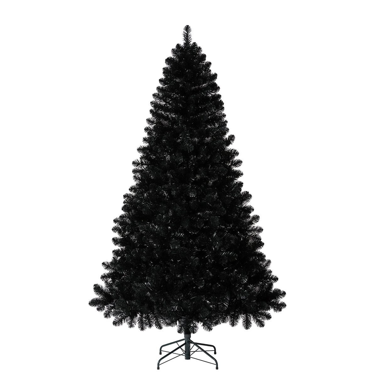 Home Heritage Oxford 7.5' Artificial Prelit Christmas Tree 500 Clear LEDs, Black