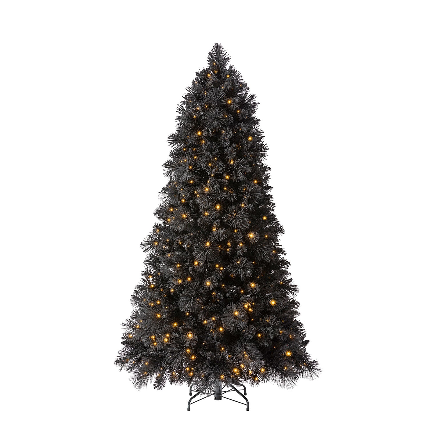 Home Heritage 6.5 Ft Pre-Lit Artificial Christmas Holiday Tree, Black(For Parts)