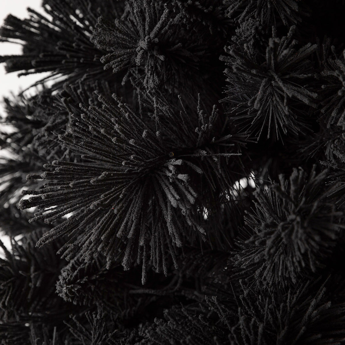 Home Heritage Black Heavy Flocked Christmas Tree w/ Clear LED Lights (Open Box)