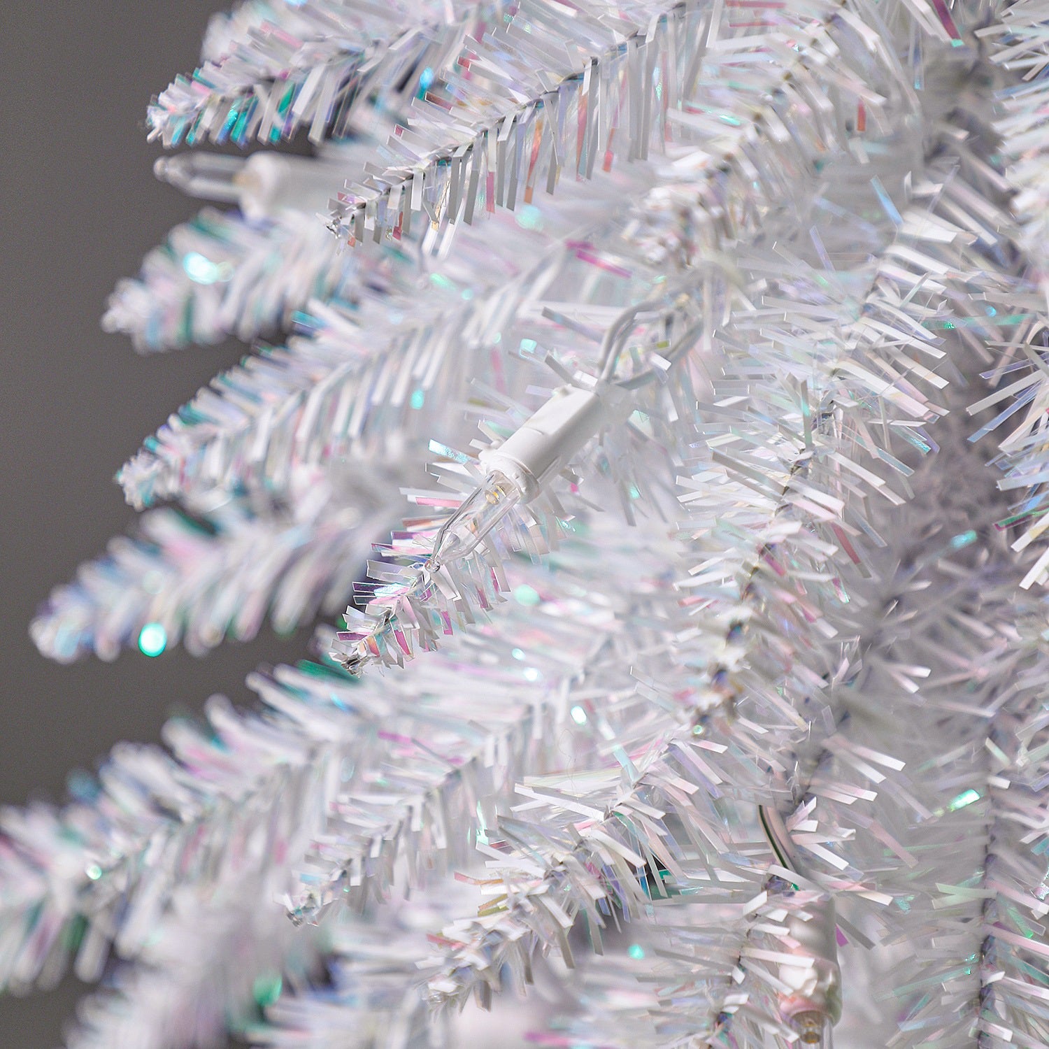 Home Heritage 5' Pencil Tinsel Artificial Prelit Tree & Stand, White (Used) - VMInnovations