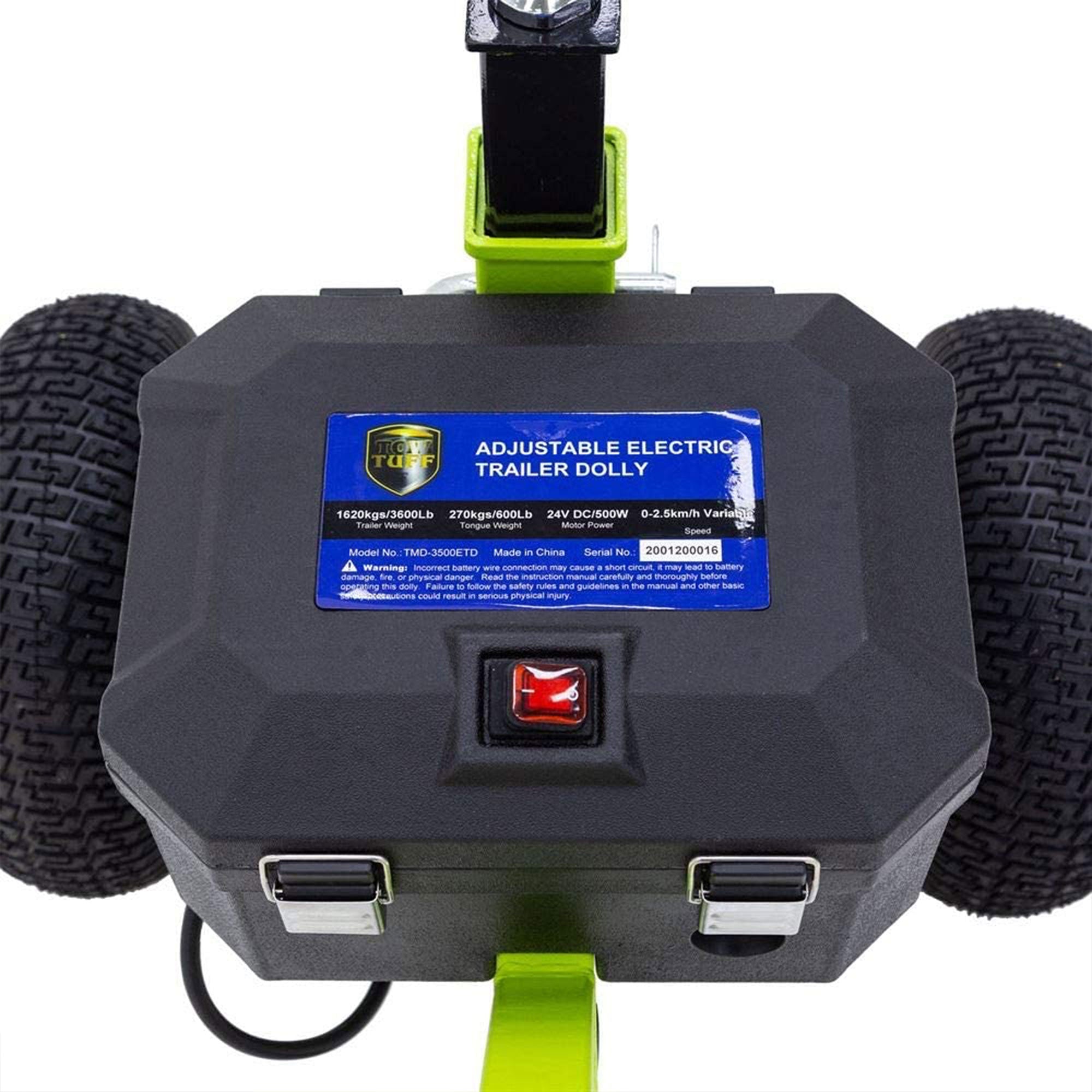 Tow Tuff Adjustable 3500 Lbs Capacity Electric Trailer Dolly, Green (For Parts) - VMInnovations