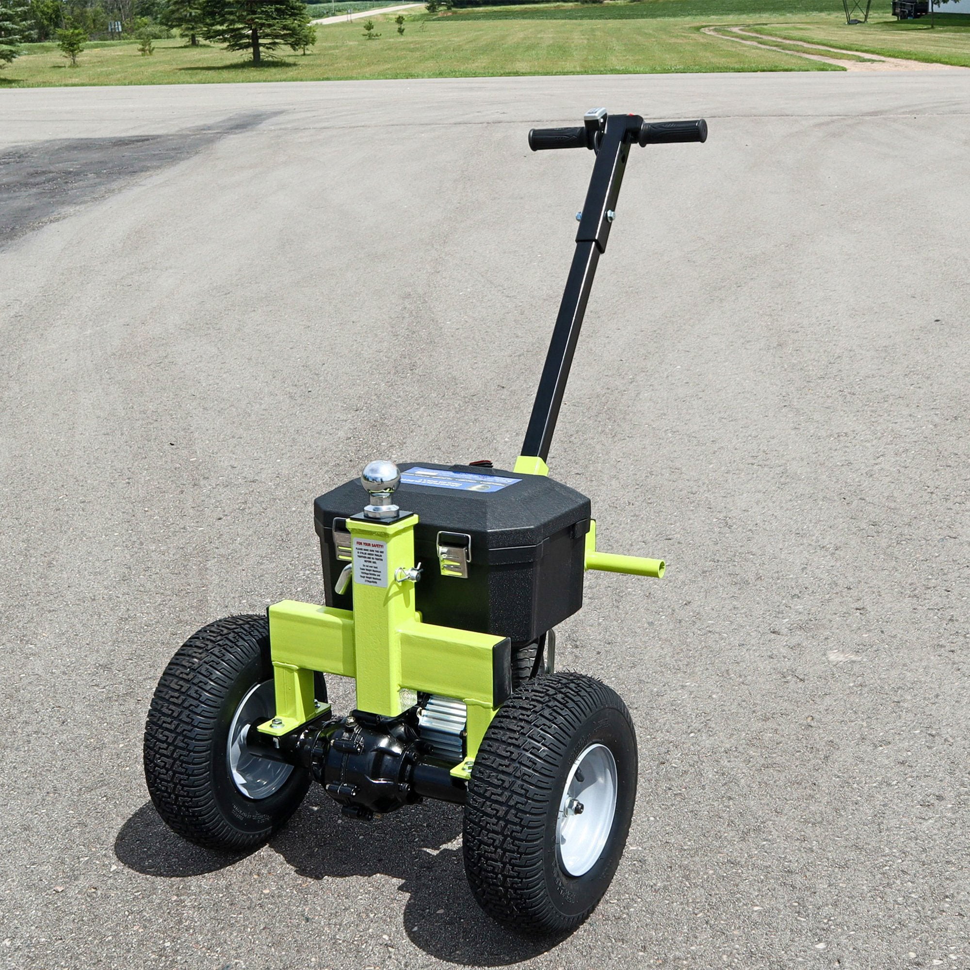 Tow Tuff Adjustable 3500 Lbs Capacity Electric Trailer Dolly, Green (Open Box) - VMInnovations