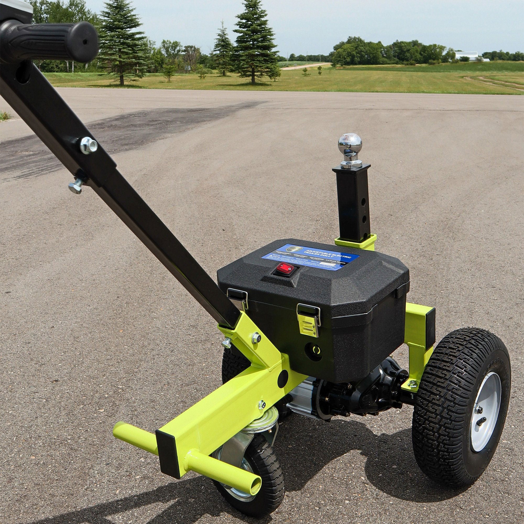 Tow Tuff Adjustable 3500 Lbs Capacity Electric Trailer Dolly, Green (Open Box) - VMInnovations