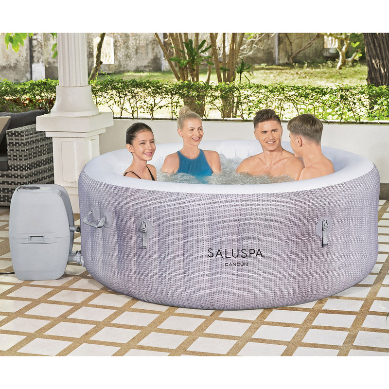 Bestway SaluSpa Cancun AirJet Inflatable Hot Tub with 120 Soothing Jets, Gray