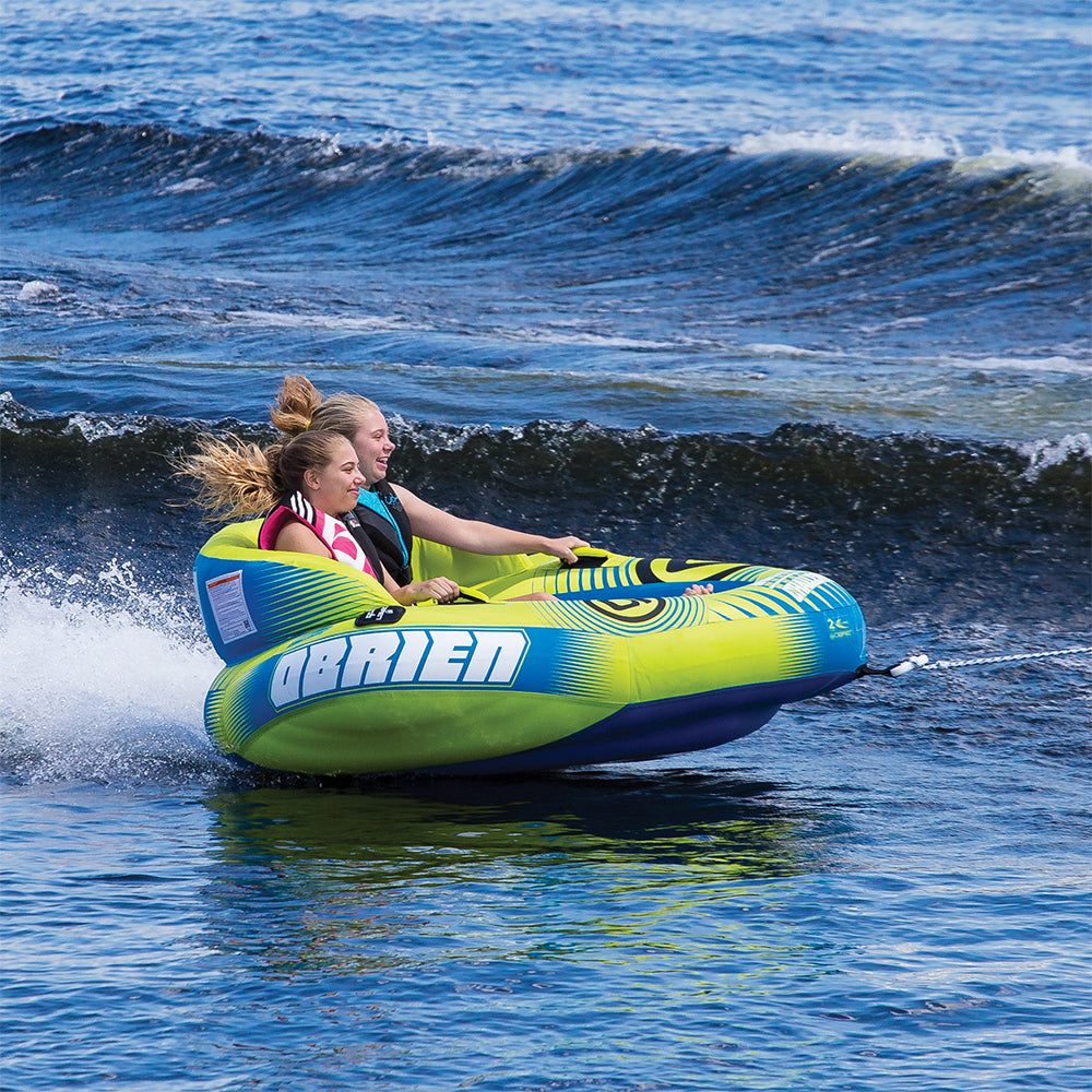 O'Brien Challenger 2 Cockpit Series 2 PersonTowable Rider Tube, Green (Used) - VMInnovations