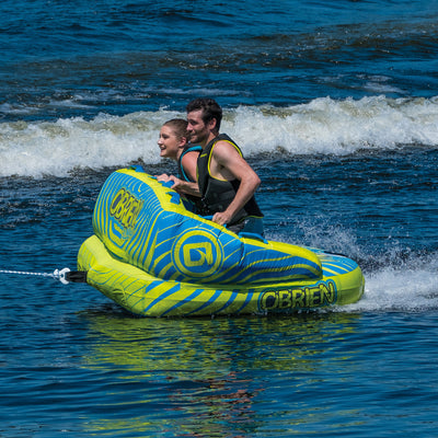 O'Brien Watersports 2 Person Inflatable Tube | 60-Foot 2-Rider Safety Tube Rope