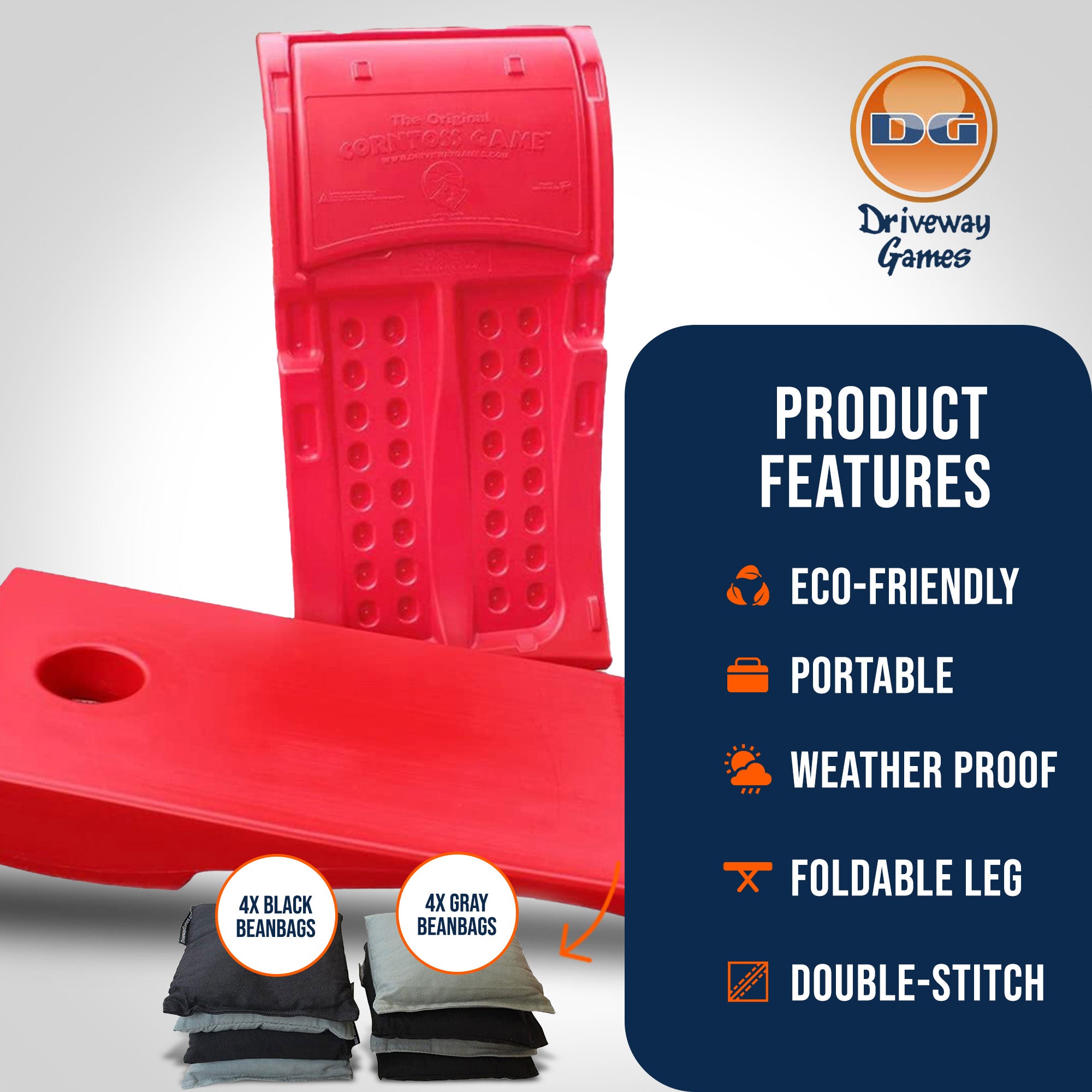 Driveway Games All Weather Indoor/Outdoor Corntoss Bean Bag Cornhole (Open Box) - VMInnovations