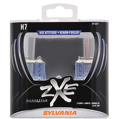 Sylvania H7SZ.PB2 SilverStar zXe H7 Halogen Fog Headlight Bulb, White (2 Pack)