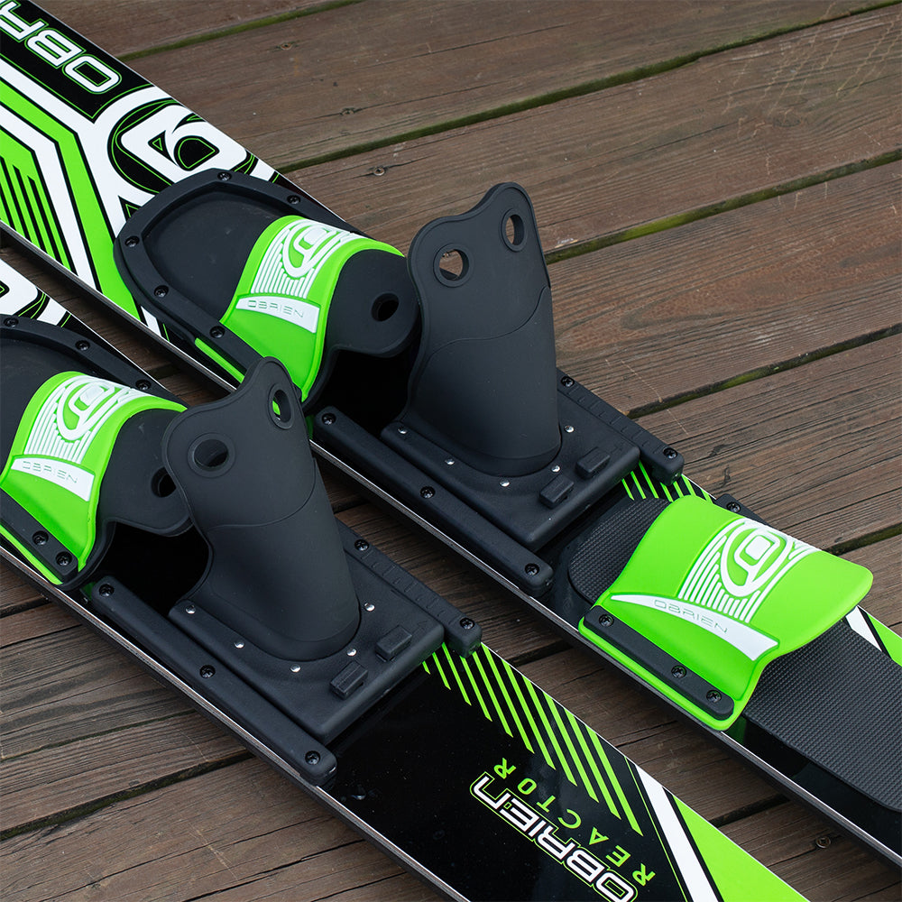 O'Brien Watersports Adult 67 inches Reactor Combo Water skis, Green and Black - VMInnovations