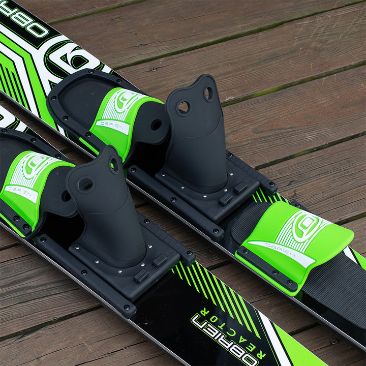 O'Brien Watersports Adult 67 inches Reactor Combo Water skis, Green and Black - VMInnovations
