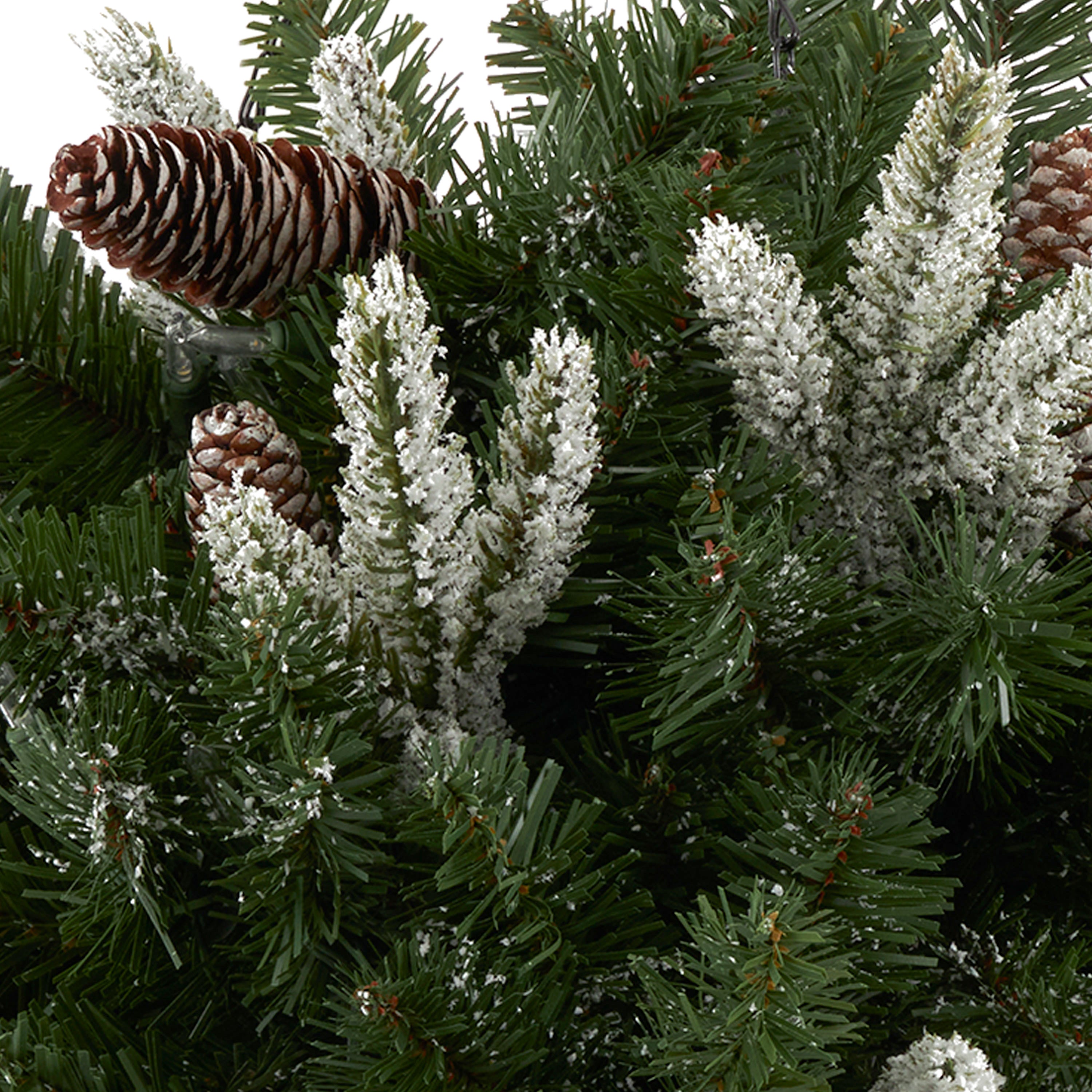 NOMA 24 Inch Evergreen Prelit Vienna Hanging Basket Holiday Decor (Used) - VMInnovations