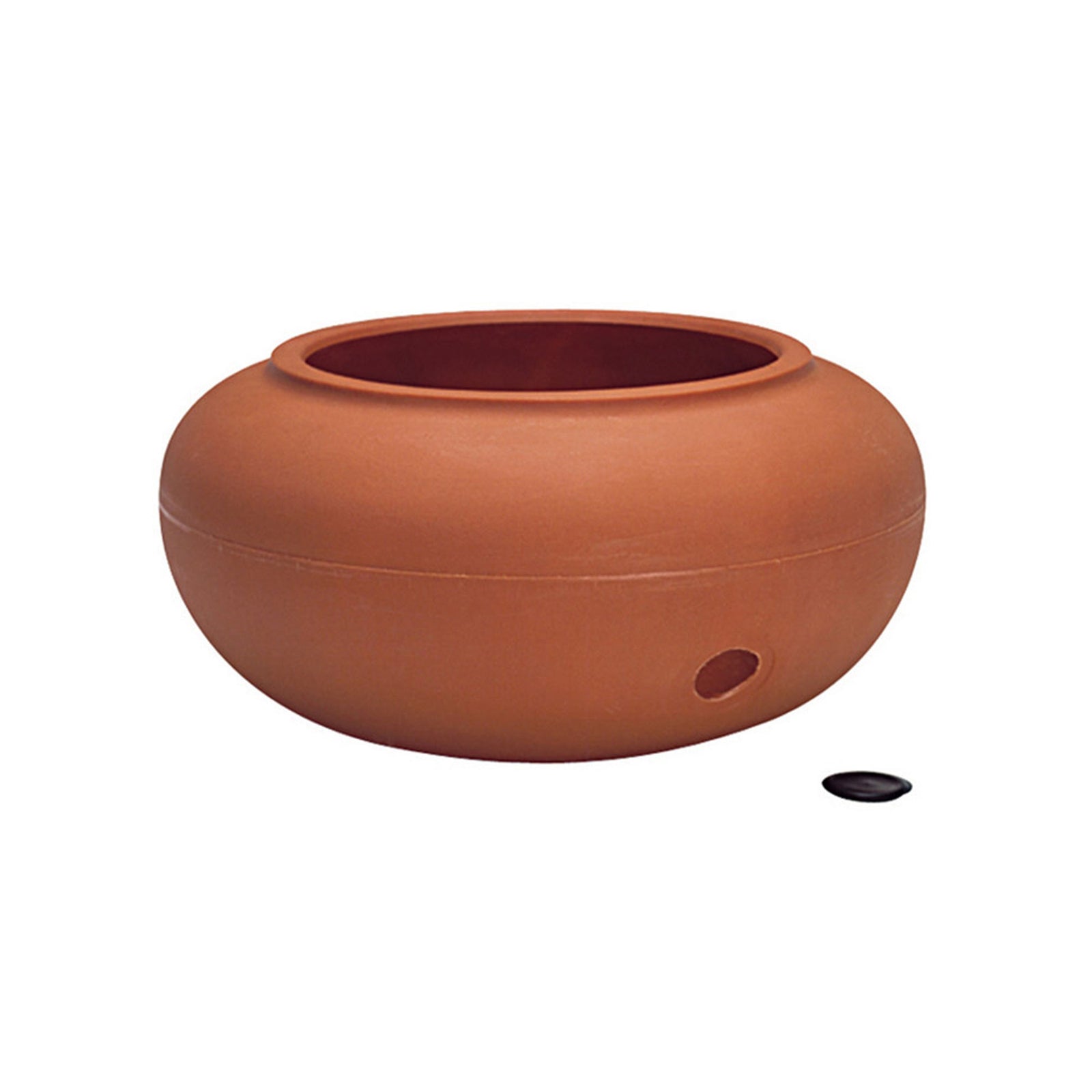 The HC Companies 21 Inch Plastic Outdoor Hose Storage Hideaway Pot, Terra Cotta - VMInnovations