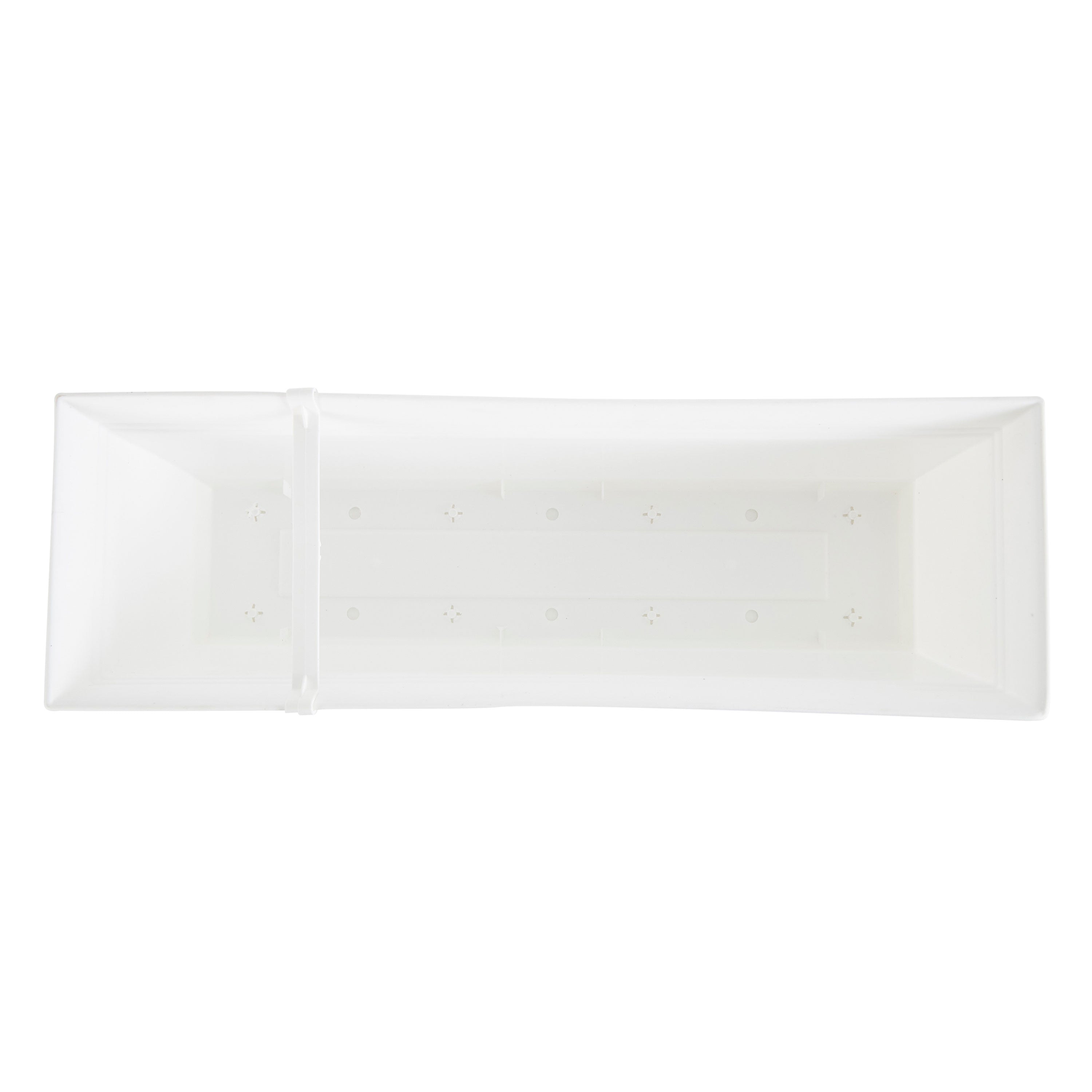 The HC Companies 24" Eclipse Window Flower Box with Removable Saucer,White(Used) - VMInnovations