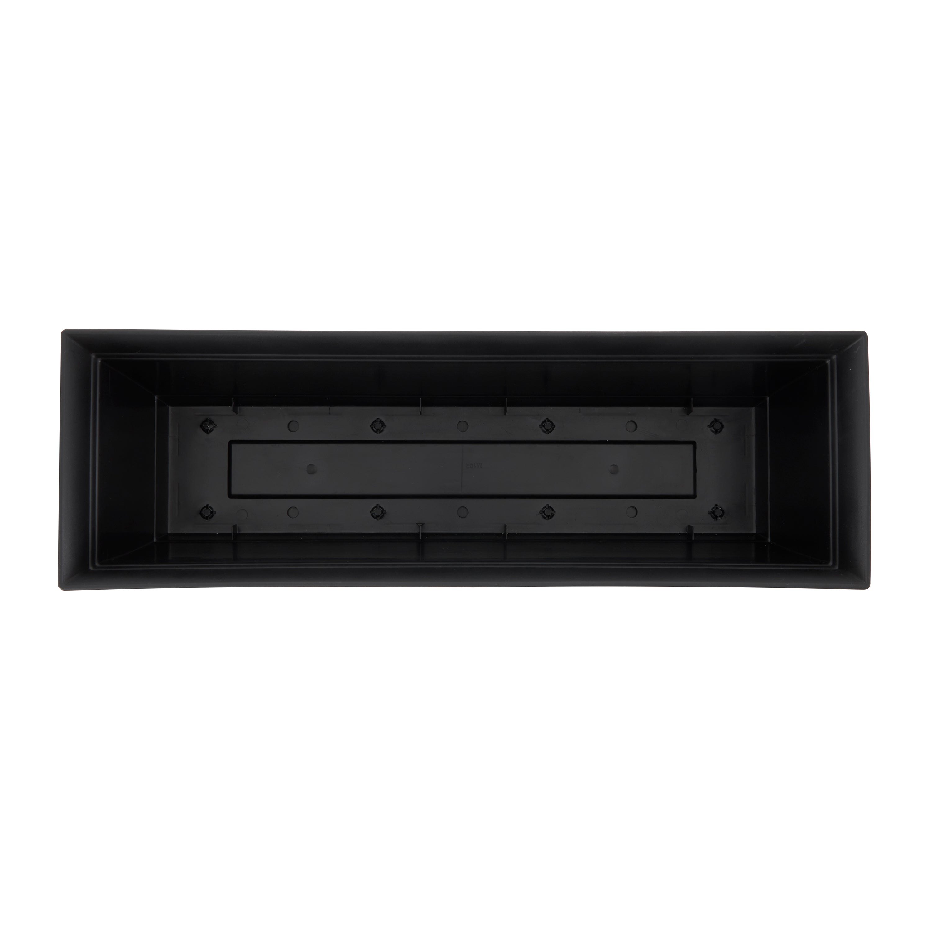 The HC Companies 24" Long Eclipse Window Flower Box with Removable Saucer, Black - VMInnovations