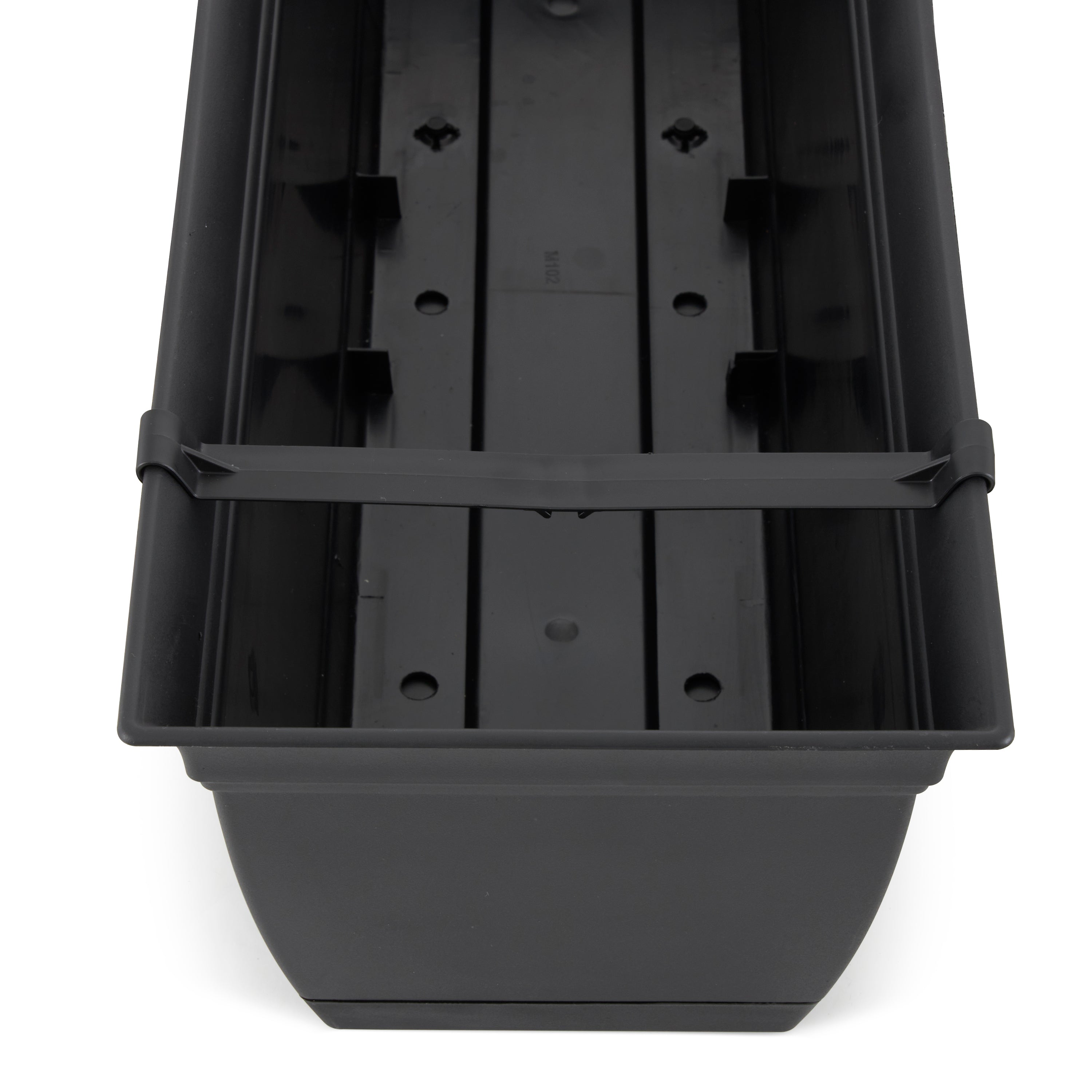 The HC Companies 24" Long Eclipse Window Flower Box with Removable Saucer, Black - VMInnovations