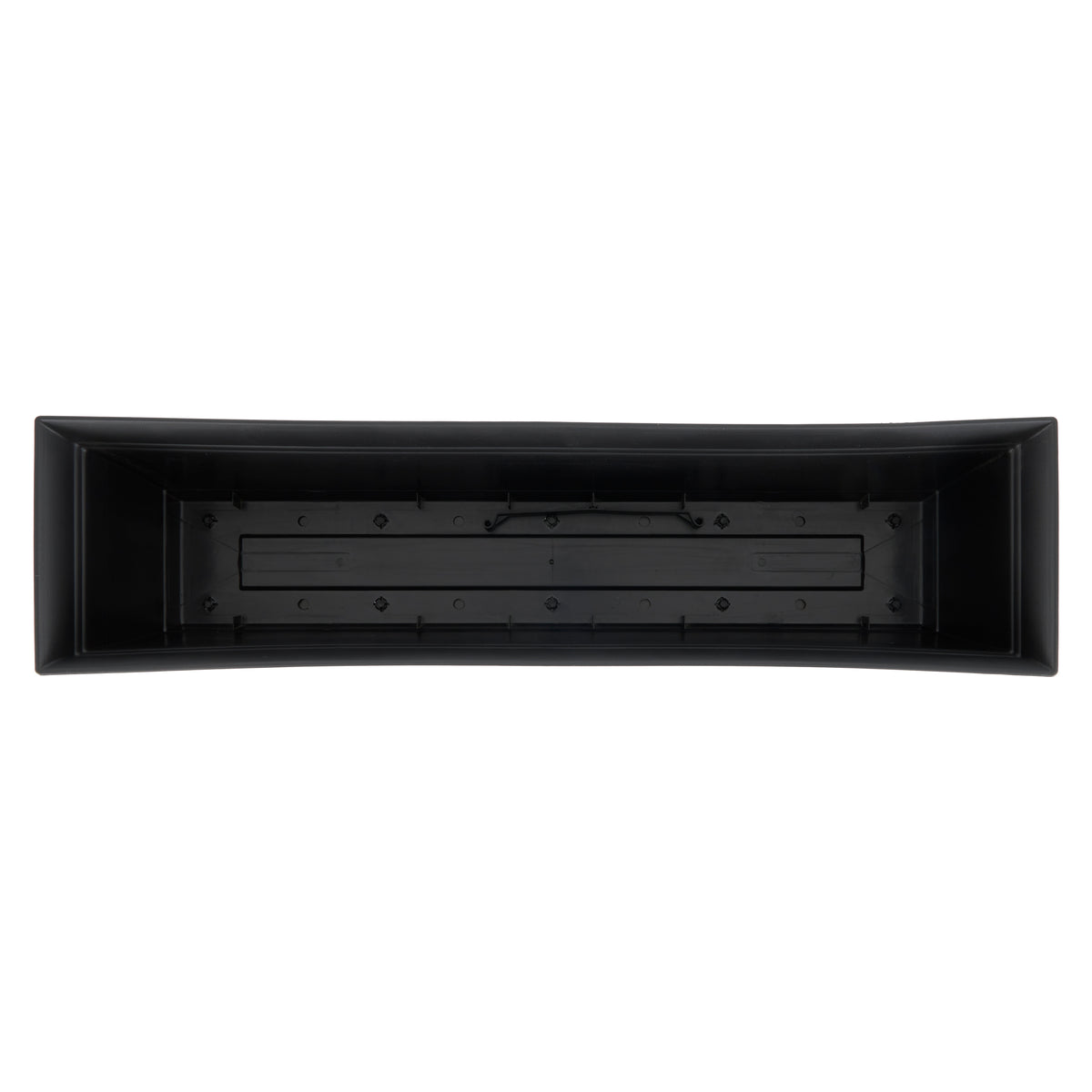 The HC Companies 30 Inch Eclipse Window Flower Box with Removable Saucer, Black