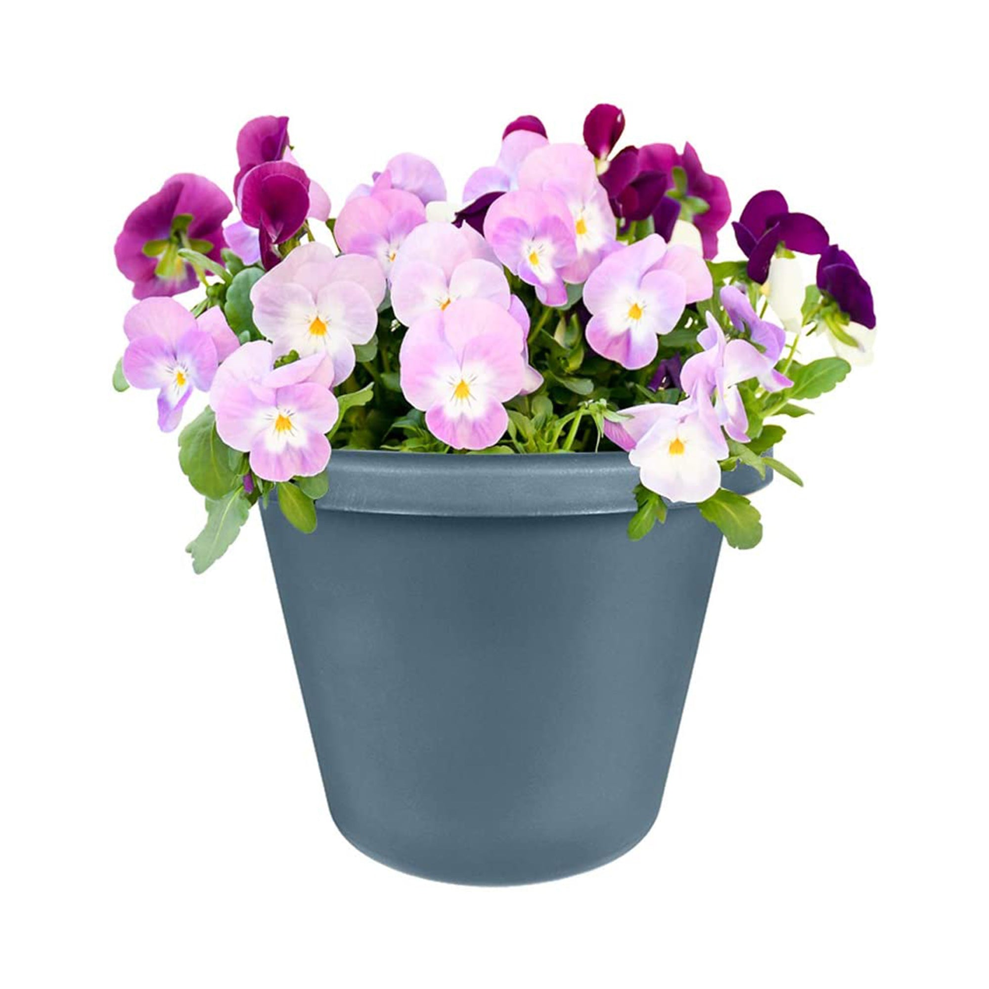 The HC Companies 24 Inch Indoor/Outdoor Classic Flower Pot Planter, Slate Blue - VMInnovations