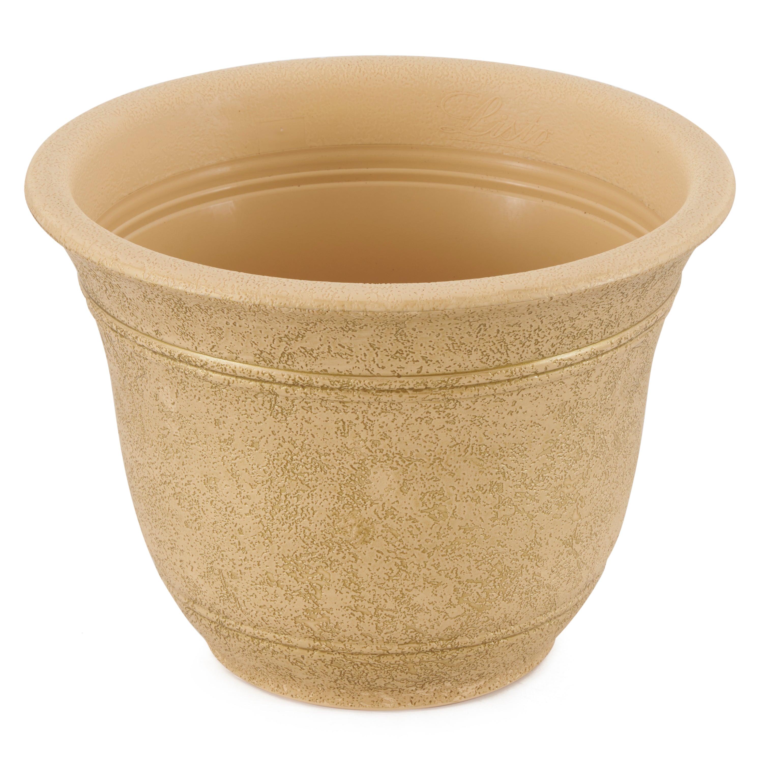 HC Companies 10 Inch Resin Flower Garden Planter Pot, Arizona Sand (Open Box) - VMInnovations