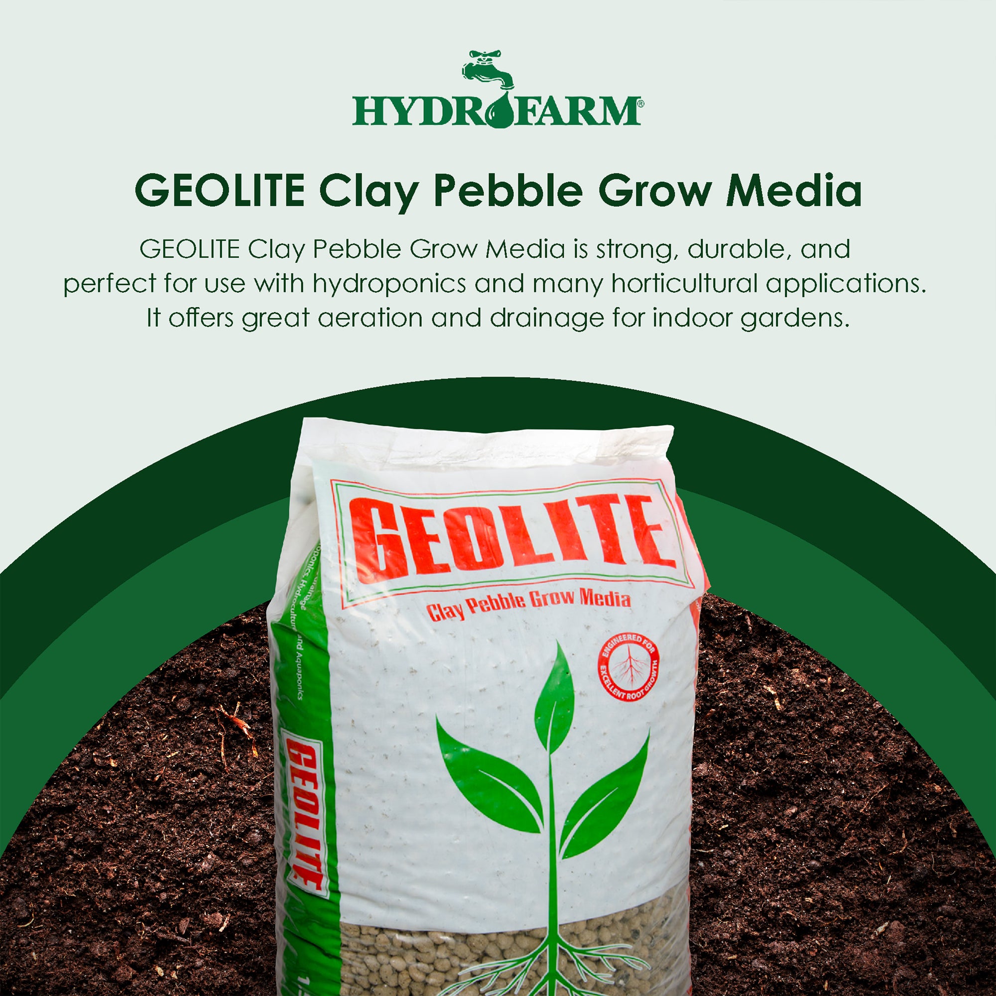 Geolite GMGC45L Gardening PH Neutral Draining Clay Pebbles, 45 Pound Bag, Gray - VMInnovations