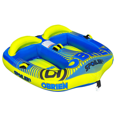 O'Brien Spoiler Durable Inflatable 2 Person Rider Towable Water Tube for Boating