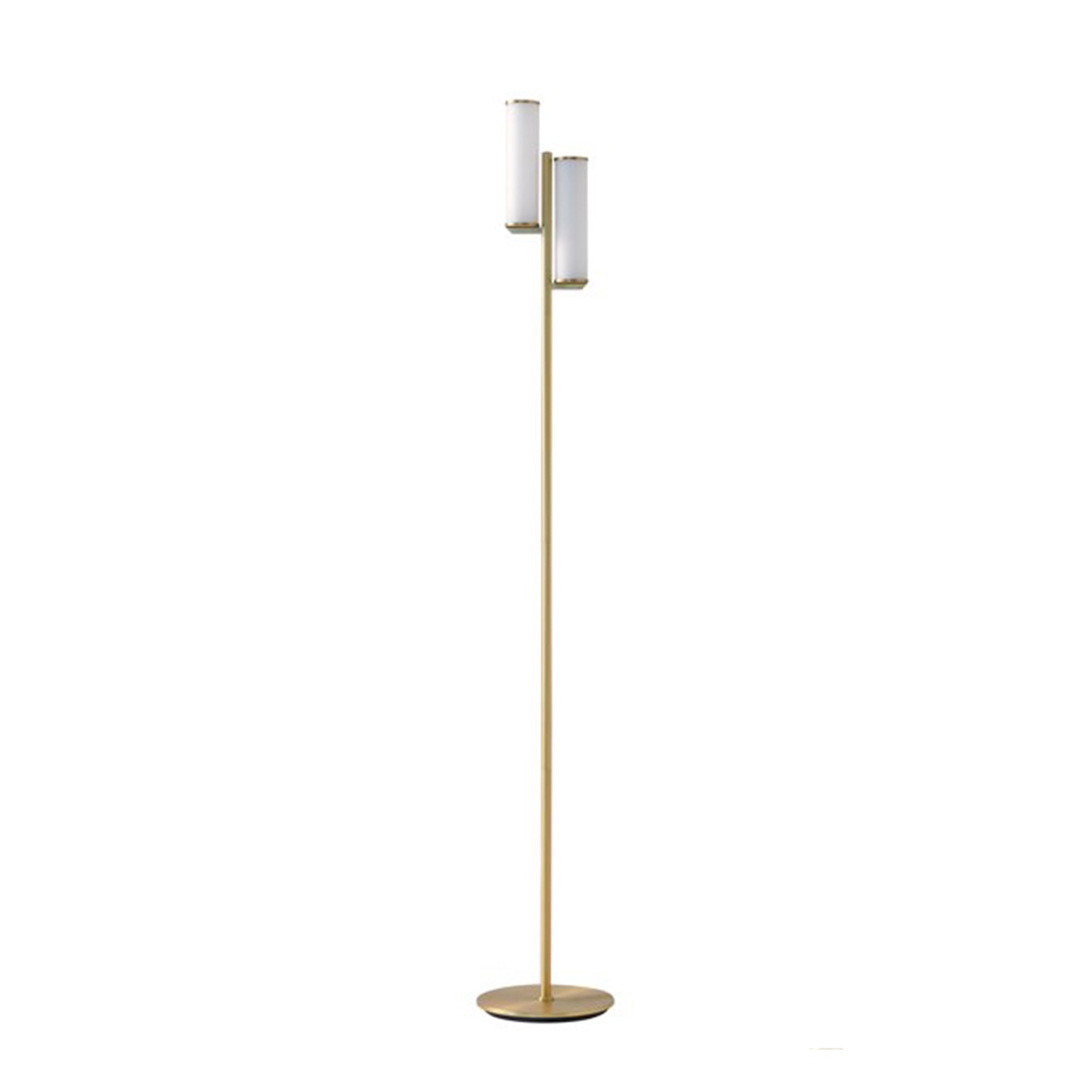 Brightech Gemini Modern LED Light Lamp with 2 Dimmable Lights, Brass (Open Box) - VMInnovations