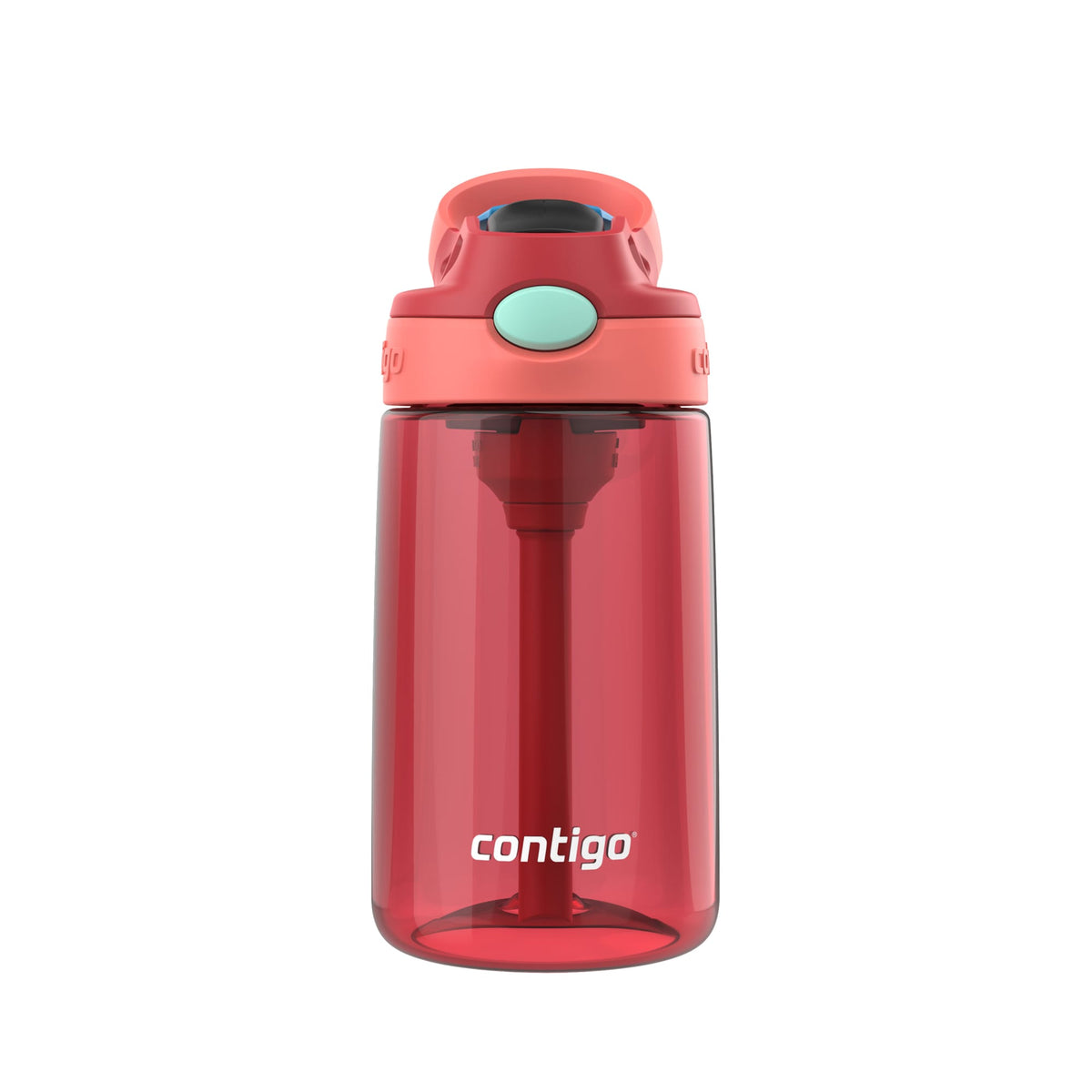 Contigo 3 Pack Water Bottle with AUTOSPOUT Flip Straw, 14 oz, Goji Berry Coral - VMInnovations