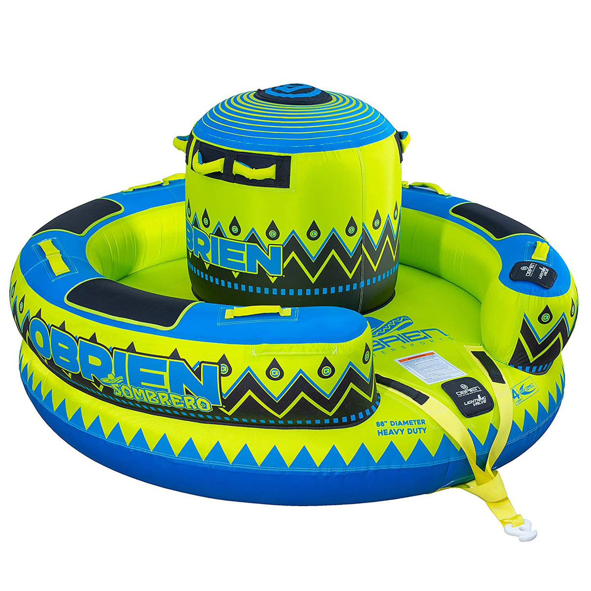 O'Brien Sombrero 4 Person Inflatable Towable Boating 88" Tube (Open Box) - VMInnovations