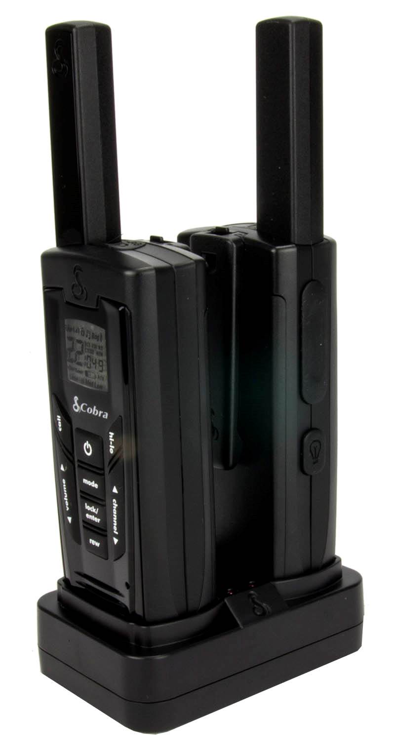 (2) COBRA CXR-925 35 Mile 22 Channel UHF/FM NOAA Two-Way Radios Walkie Talkies