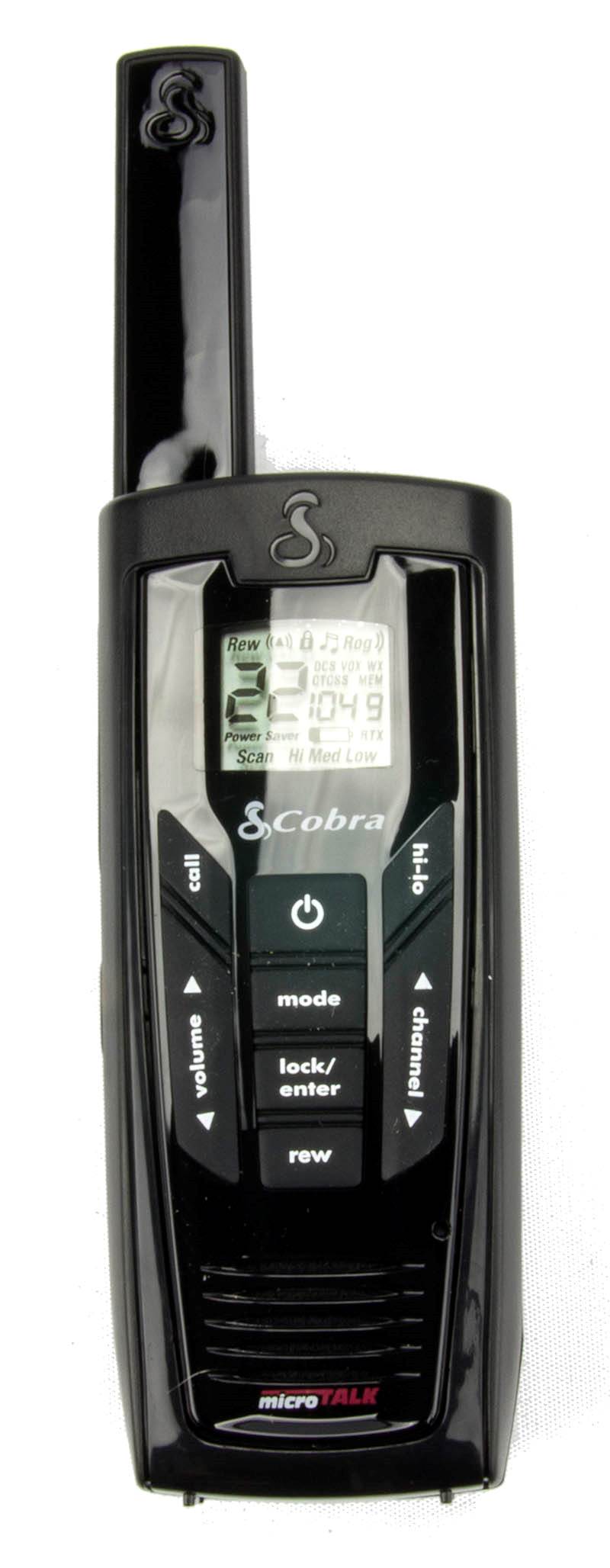 (2) COBRA CXR-925 35 Mile 22 Channel UHF/FM NOAA Two-Way Radios Walkie Talkies