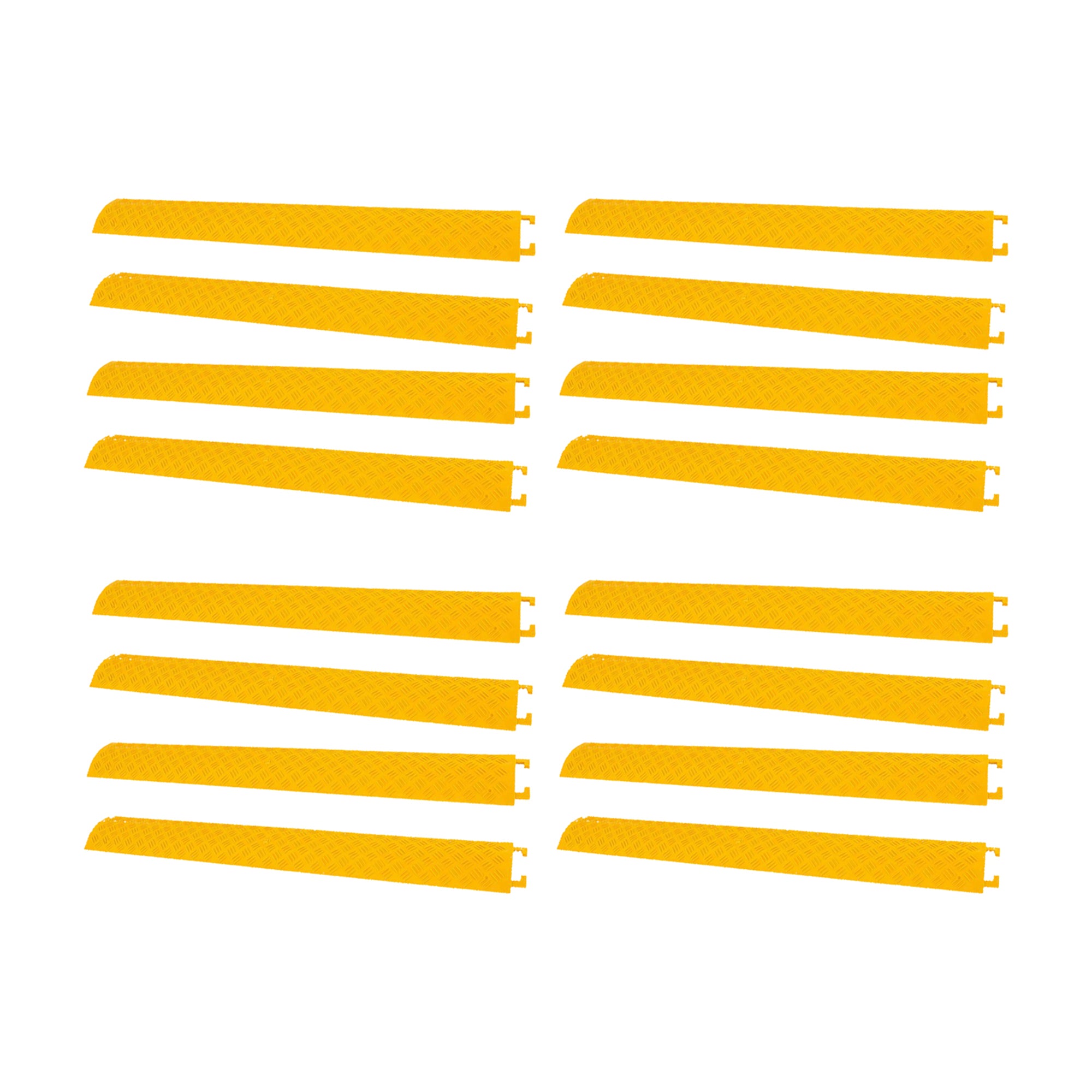 Pyle 40" Cable Wire Protector Cover Ramp for Floor Cord Safety, Yellow (16 Pack)