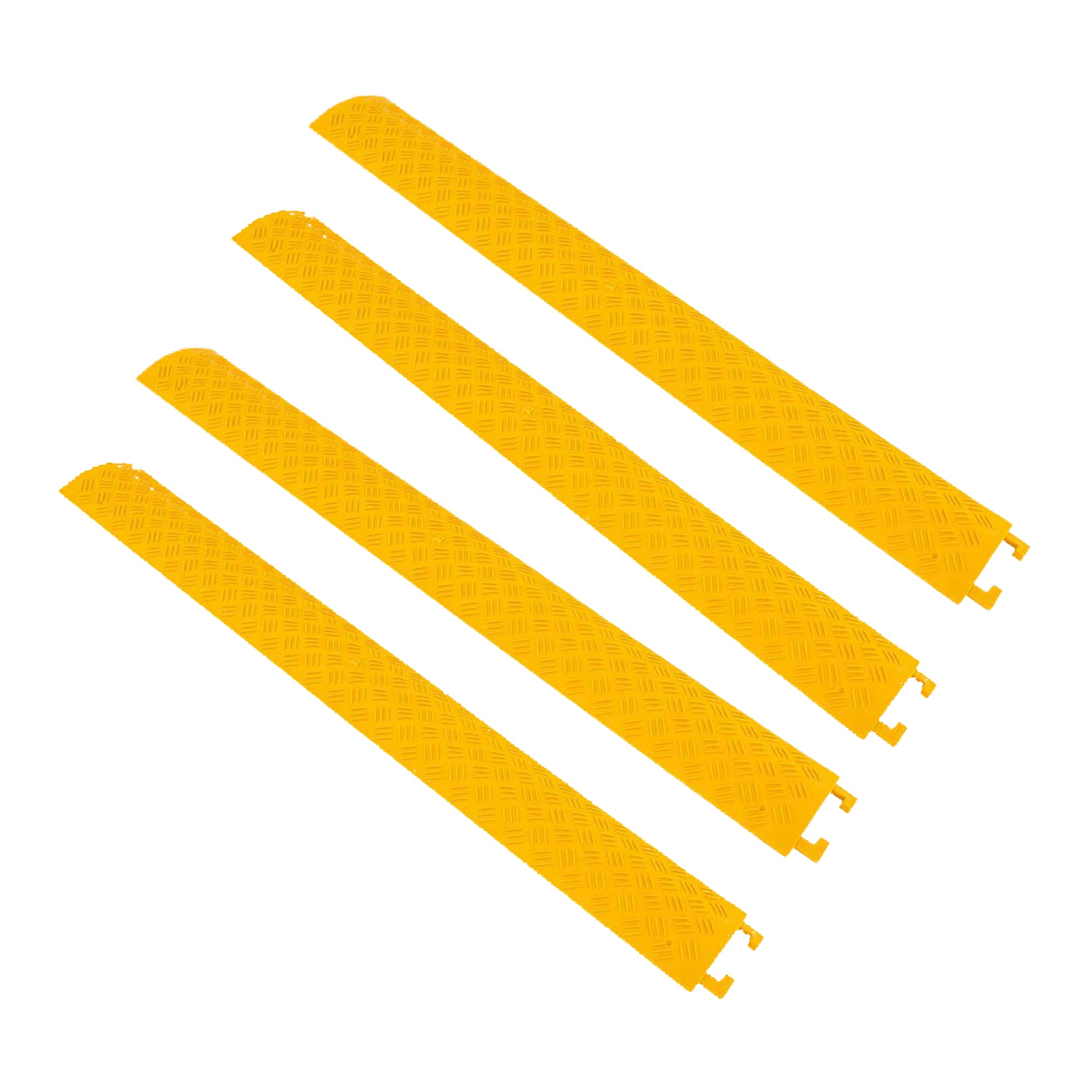 Pyle 40" Cable Wire Protector Cover Ramp for Floor Cord Safety, Yellow (16 Pack)